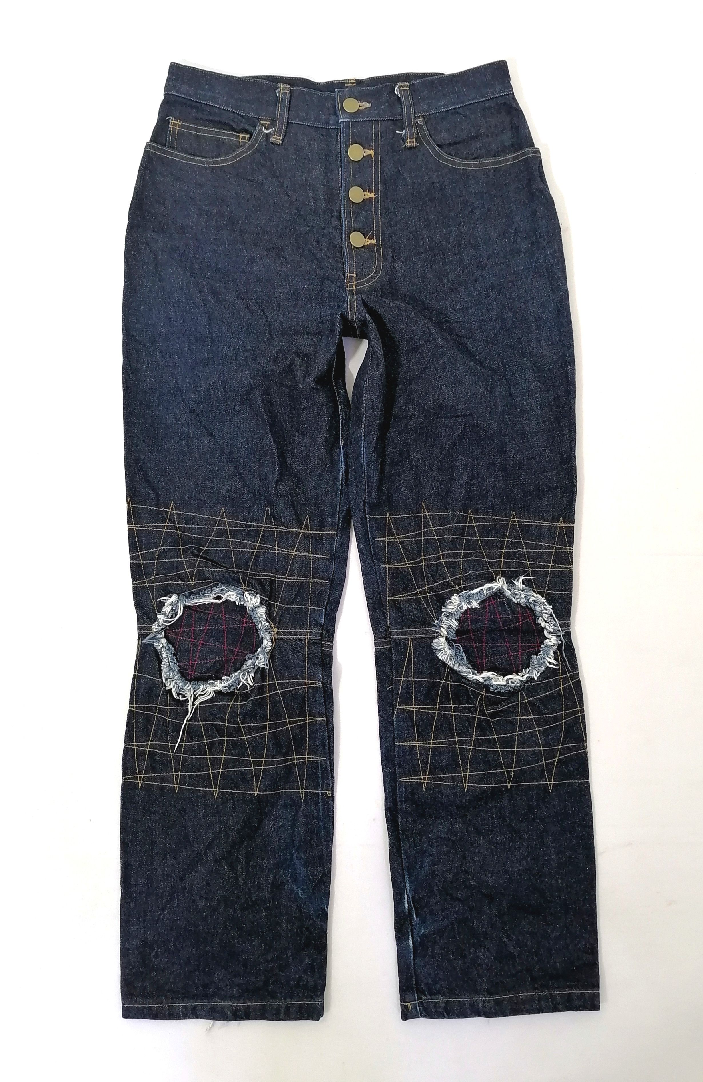 Japanese Brand Unknown Brand Nice Design Denim Jeans Size US 30 / EU 46 - 1 Thumbnail