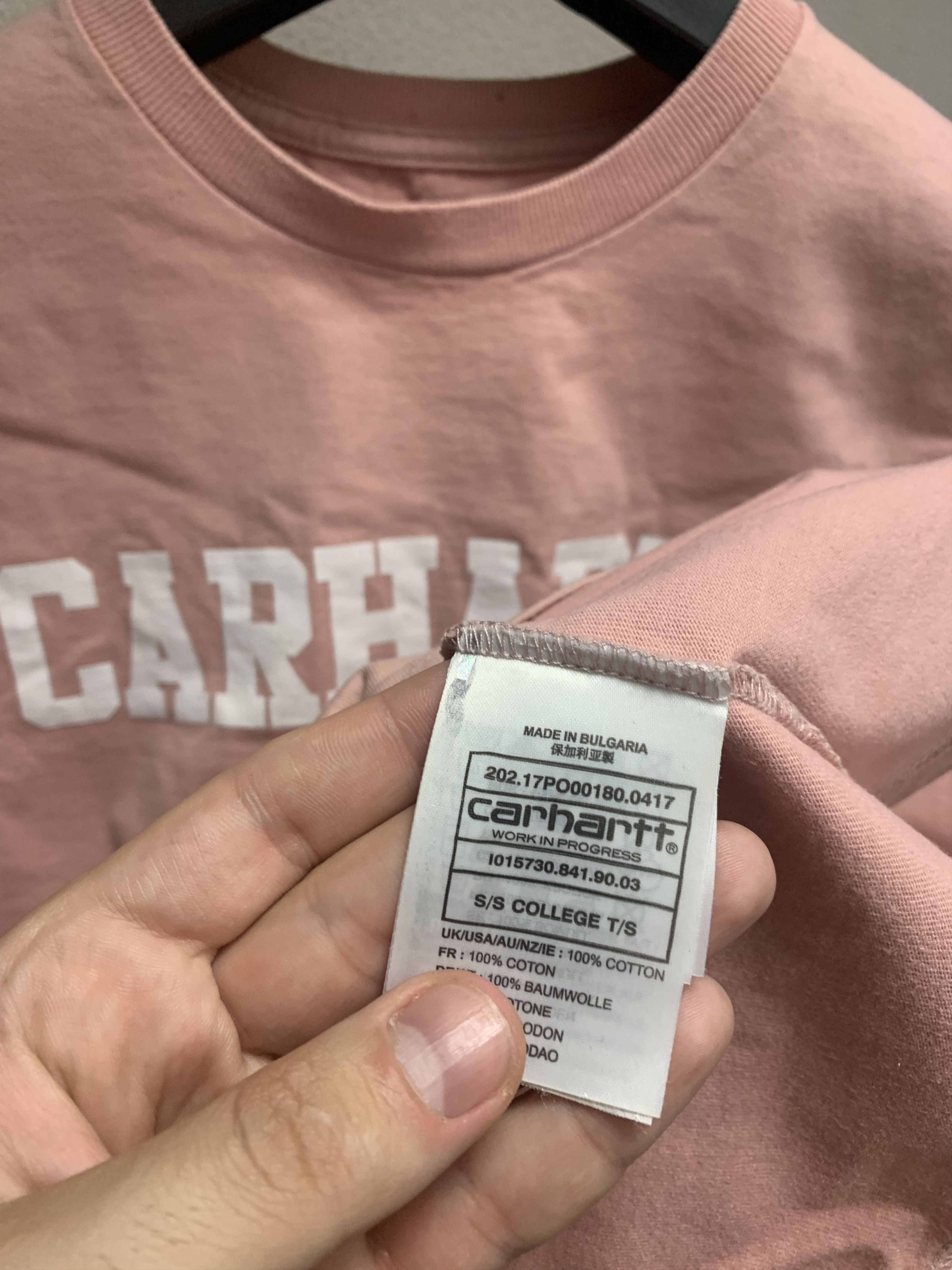Carhartt Carhartt t-shirt pink big logo M size Size US M / EU 48-50 / 2 - 4 Thumbnail