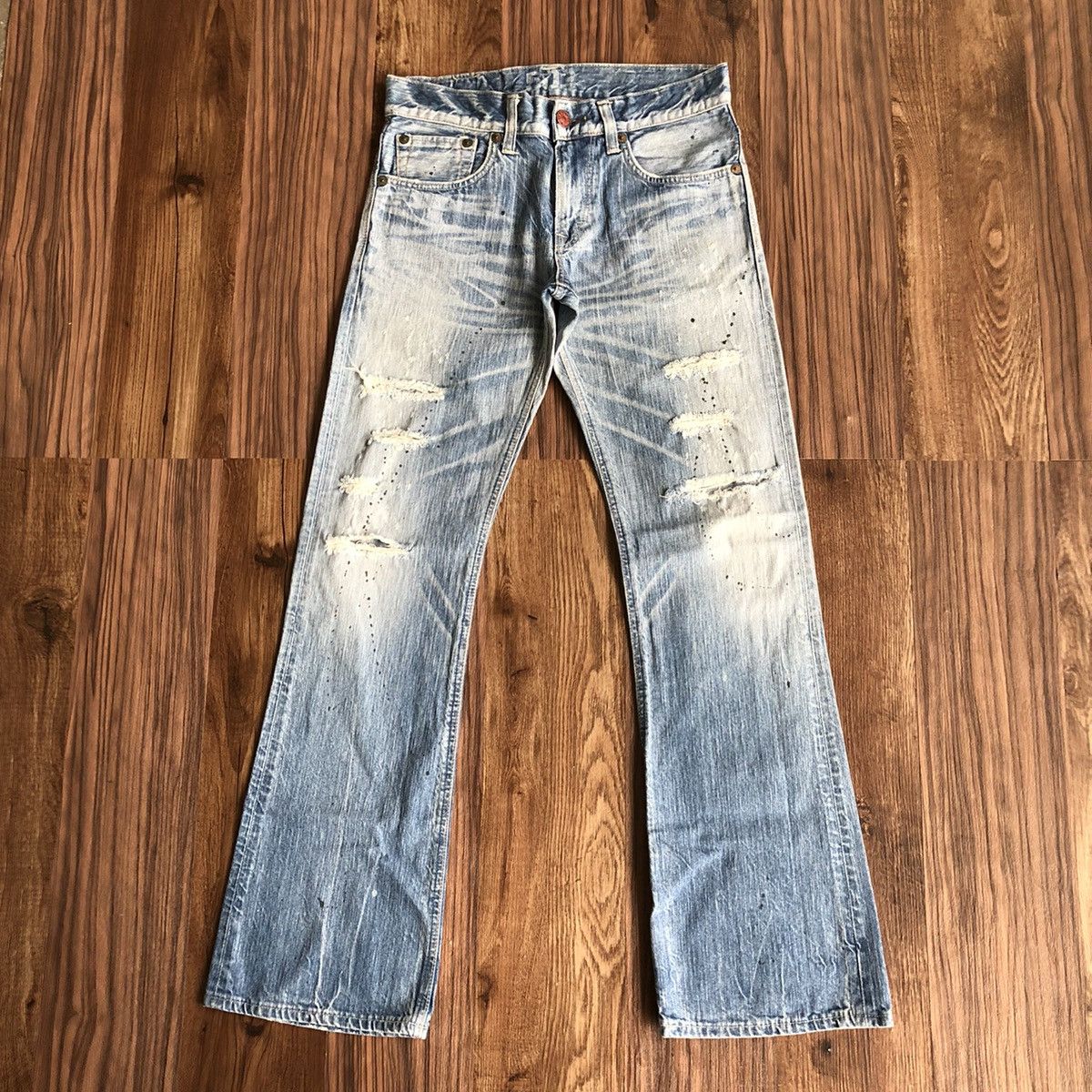 Edwin Vintage Edwin X World Industry Distressed Denim Jeans Size US 32 / EU 48 - 2 Thumbnail