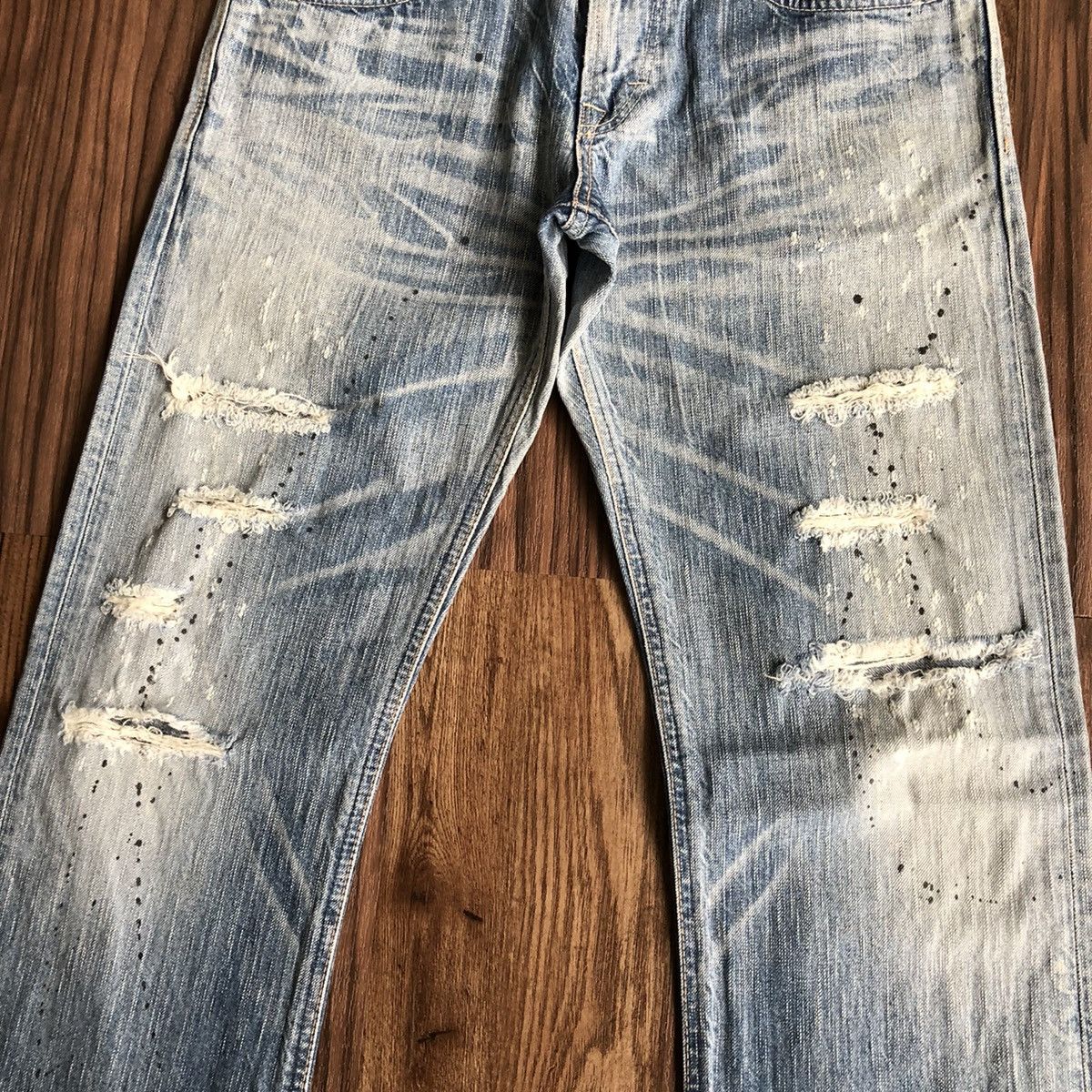 Edwin Vintage Edwin X World Industry Distressed Denim Jeans Size US 32 / EU 48 - 3 Thumbnail