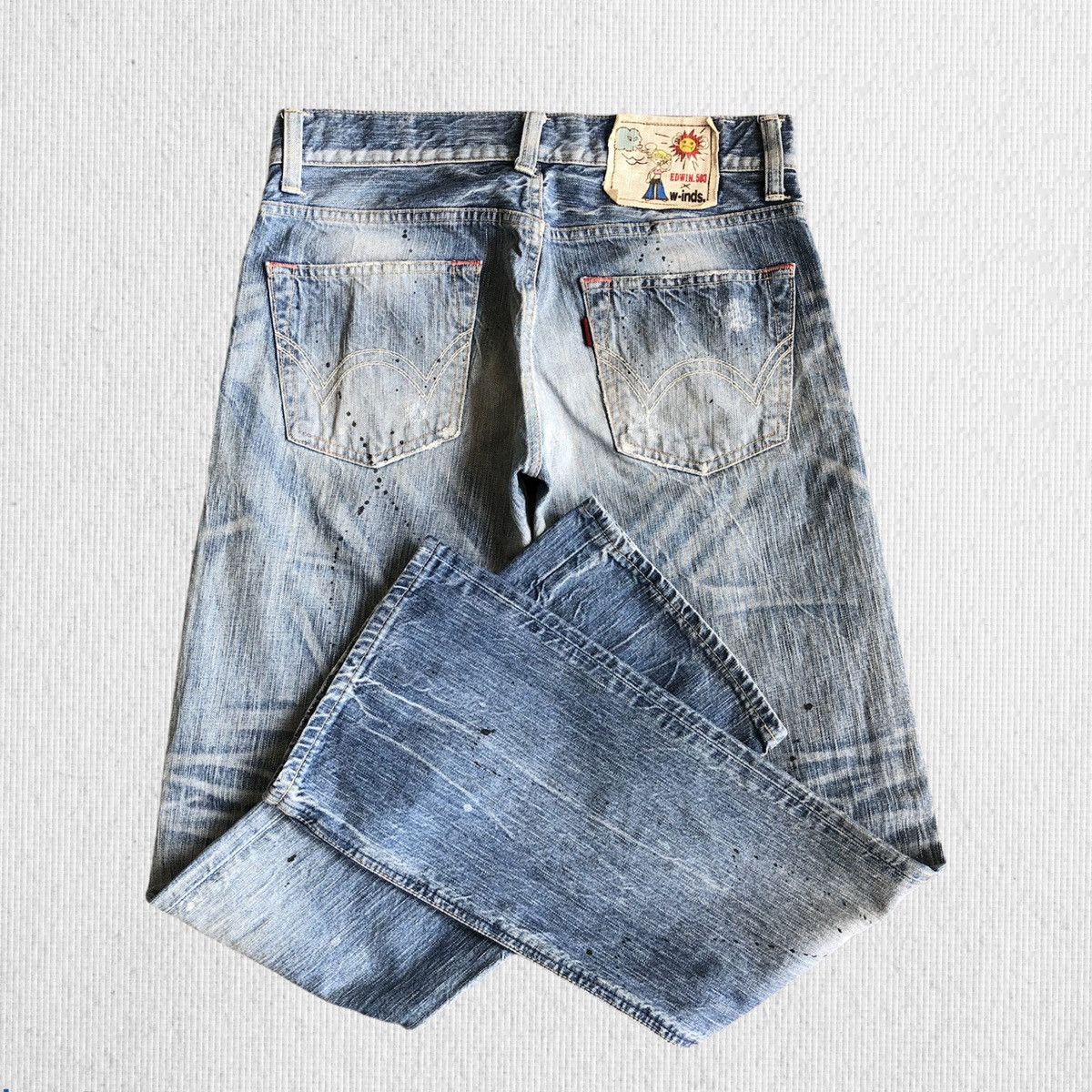Edwin Vintage Edwin X World Industry Distressed Denim Jeans Size US 32 / EU 48 - 1 Thumbnail