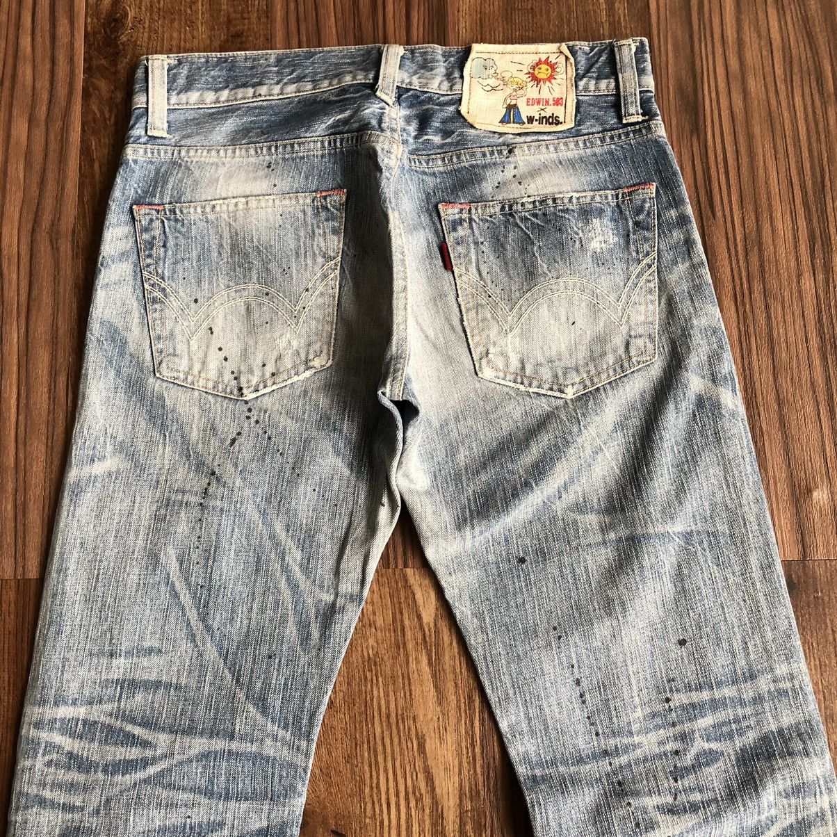 Edwin Vintage Edwin X World Industry Distressed Denim Jeans Size US 32 / EU 48 - 9 Thumbnail
