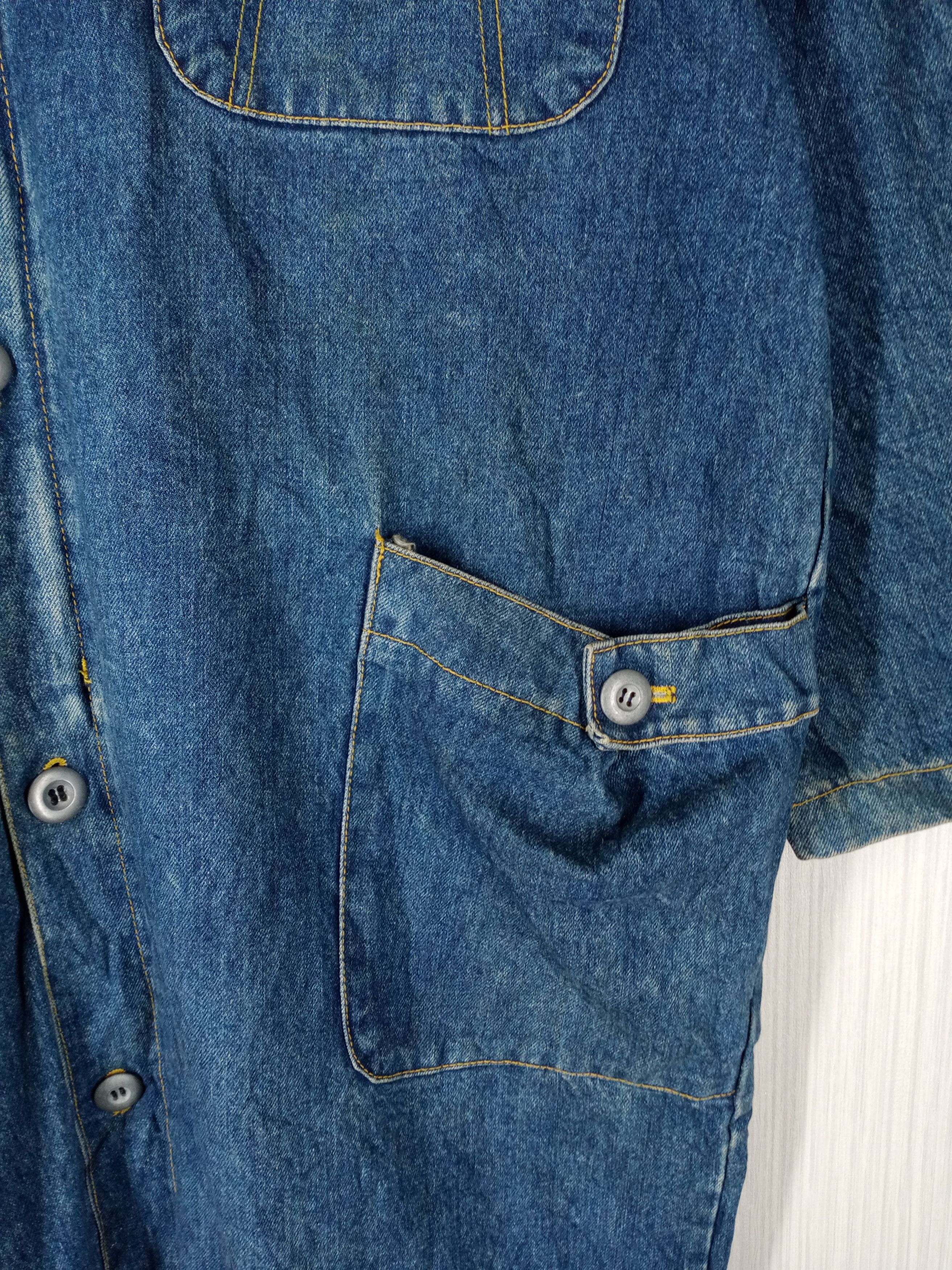 Japanese Brand Vintage 90s Japanese Brand Indigo Denim Long Parka Jacket Size US XL / EU 56 / 4 - 13 Thumbnail