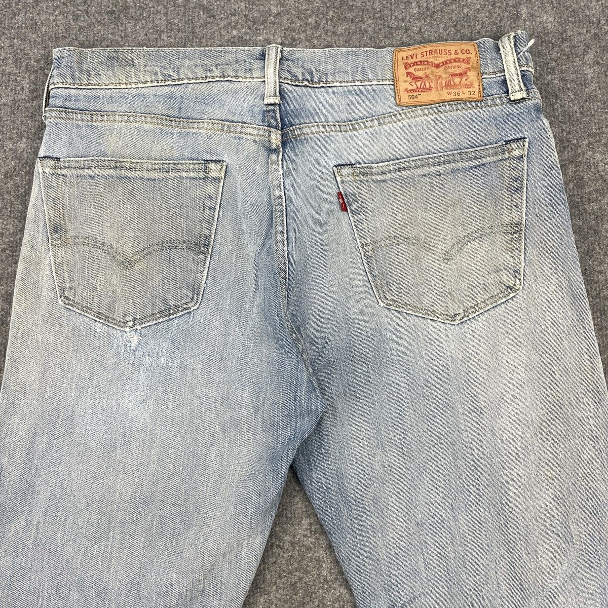 Levi's × Vintage Vintage Levi's 504 Distressed Light Wash wc-236 Size US 36 / EU 52 - 3 Thumbnail