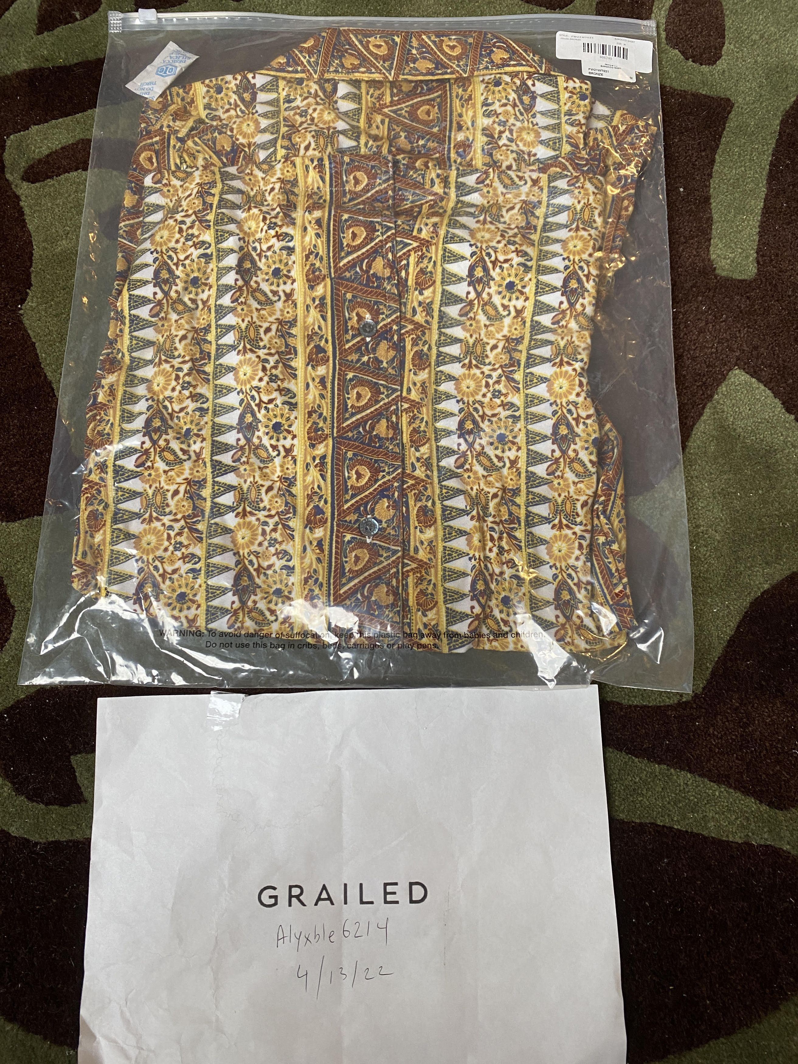 Aime Leon Dore Aime Leon Dore Printed Leisure Shirt- barocco bronze Size US M / EU 48-50 / 2 - 3 Thumbnail