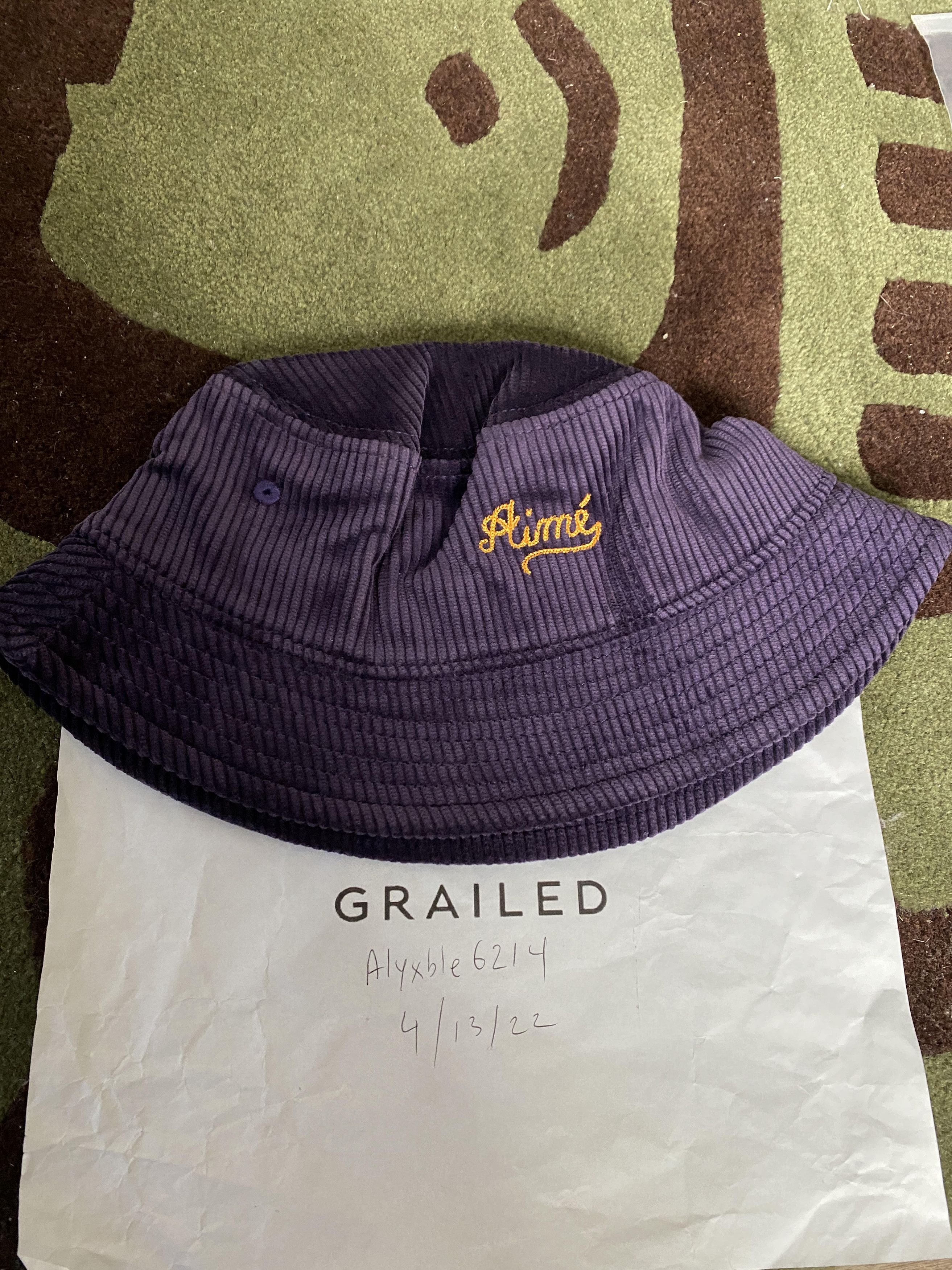 Aime Leon Dore Aime Chain Stitch Bucket Hat Corduroy Script - F/W 21 Size ONE SIZE - 2 Thumbnail
