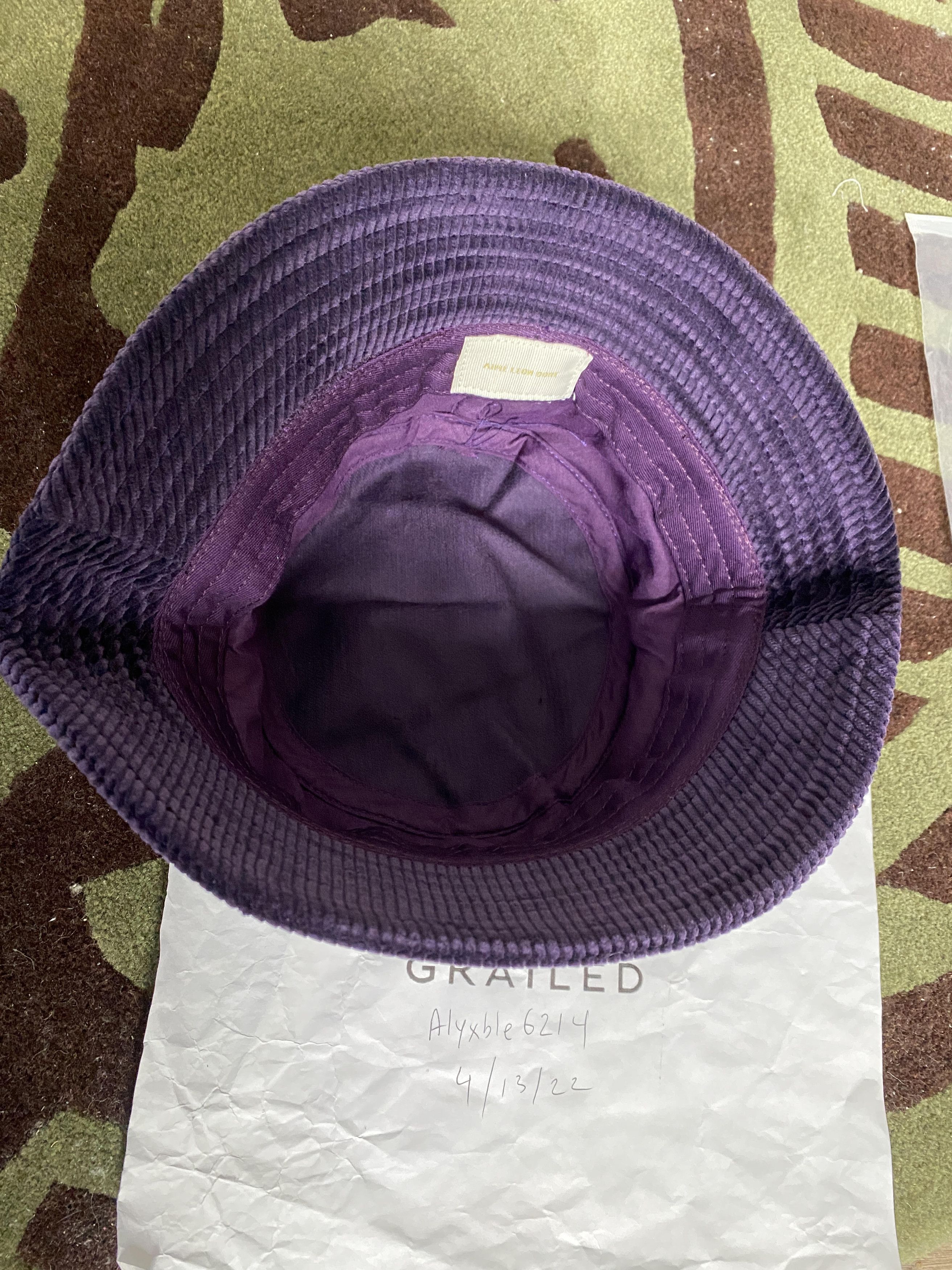 Aime Leon Dore Aime Chain Stitch Bucket Hat Corduroy Script - F/W 21 Size ONE SIZE - 6 Thumbnail