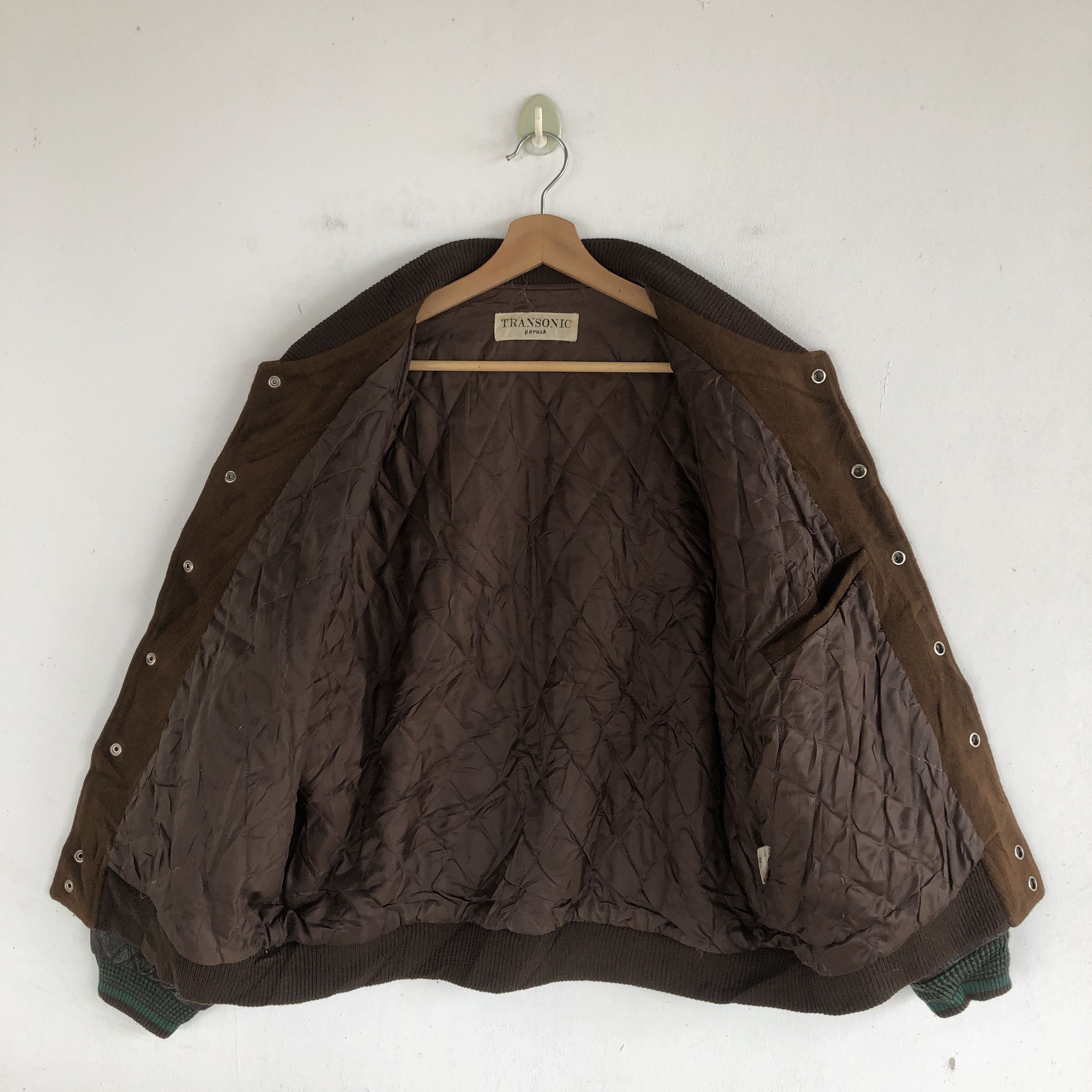 Japanese Brand Vintage Transonic Varsity Jackets Leather Wool Jacket Size US XL / EU 56 / 4 - 8 Thumbnail