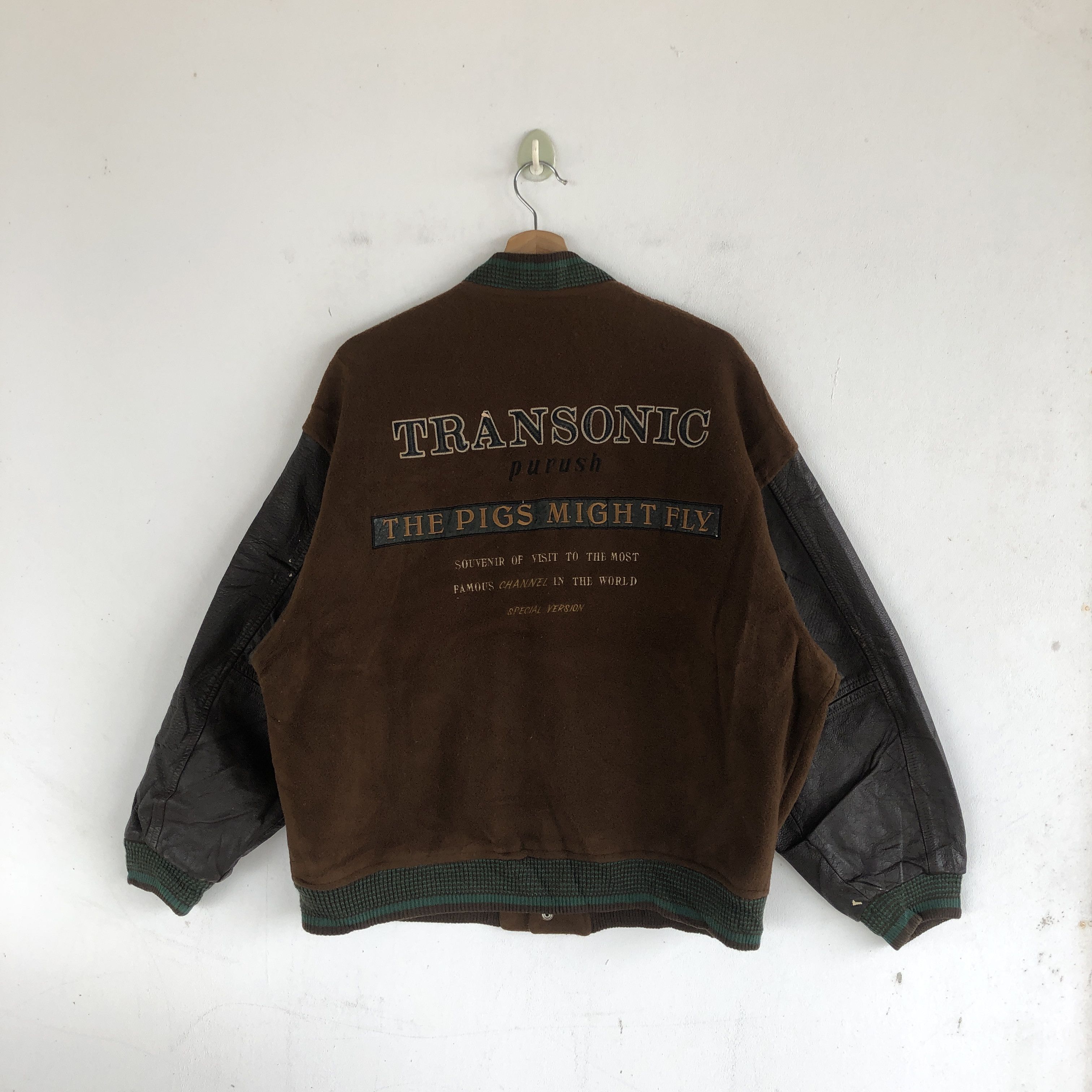 Vintage Transonic Varsity Jackets Leather Wool Jacket