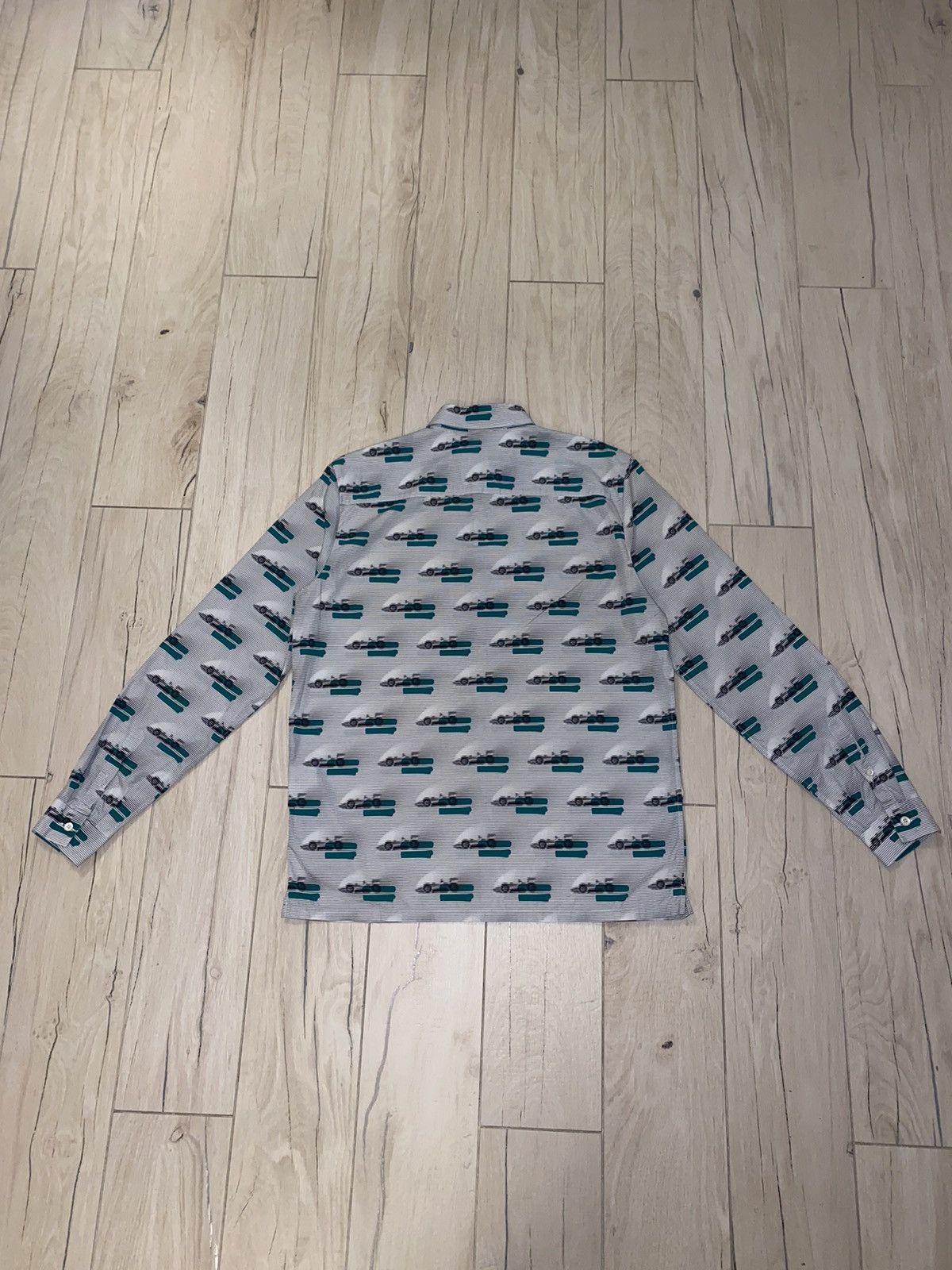 Prada SS15 Prada F1 Racing All Over Printed Button Up Shirt Size US M / EU 48-50 / 2 - 6 Thumbnail