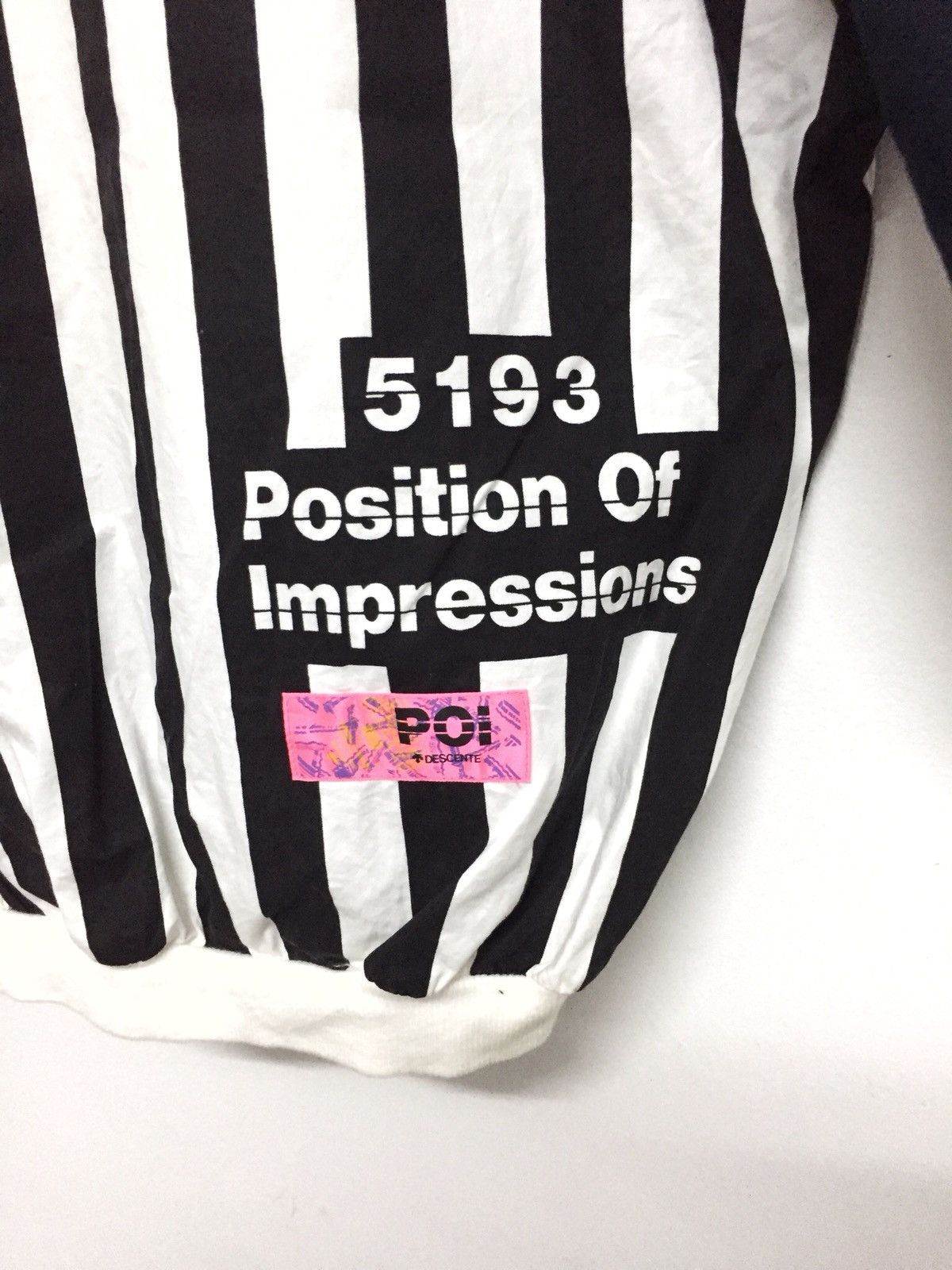 Descente Vintage 90s Jail Striped POi Volleyball Jumper Size US L / EU 52-54 / 3 - 5 Thumbnail