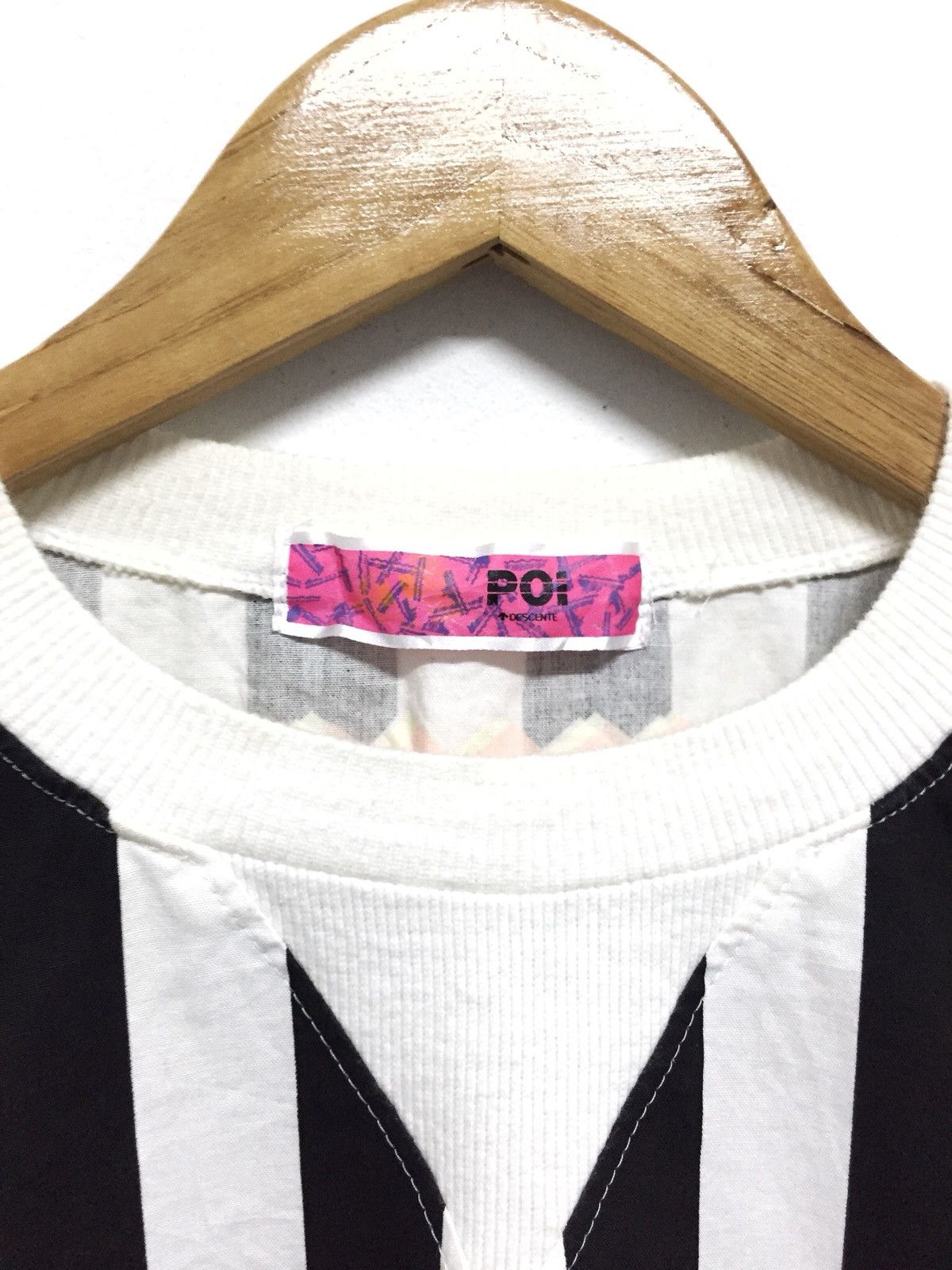 Descente Vintage 90s Jail Striped POi Volleyball Jumper Size US L / EU 52-54 / 3 - 7 Thumbnail