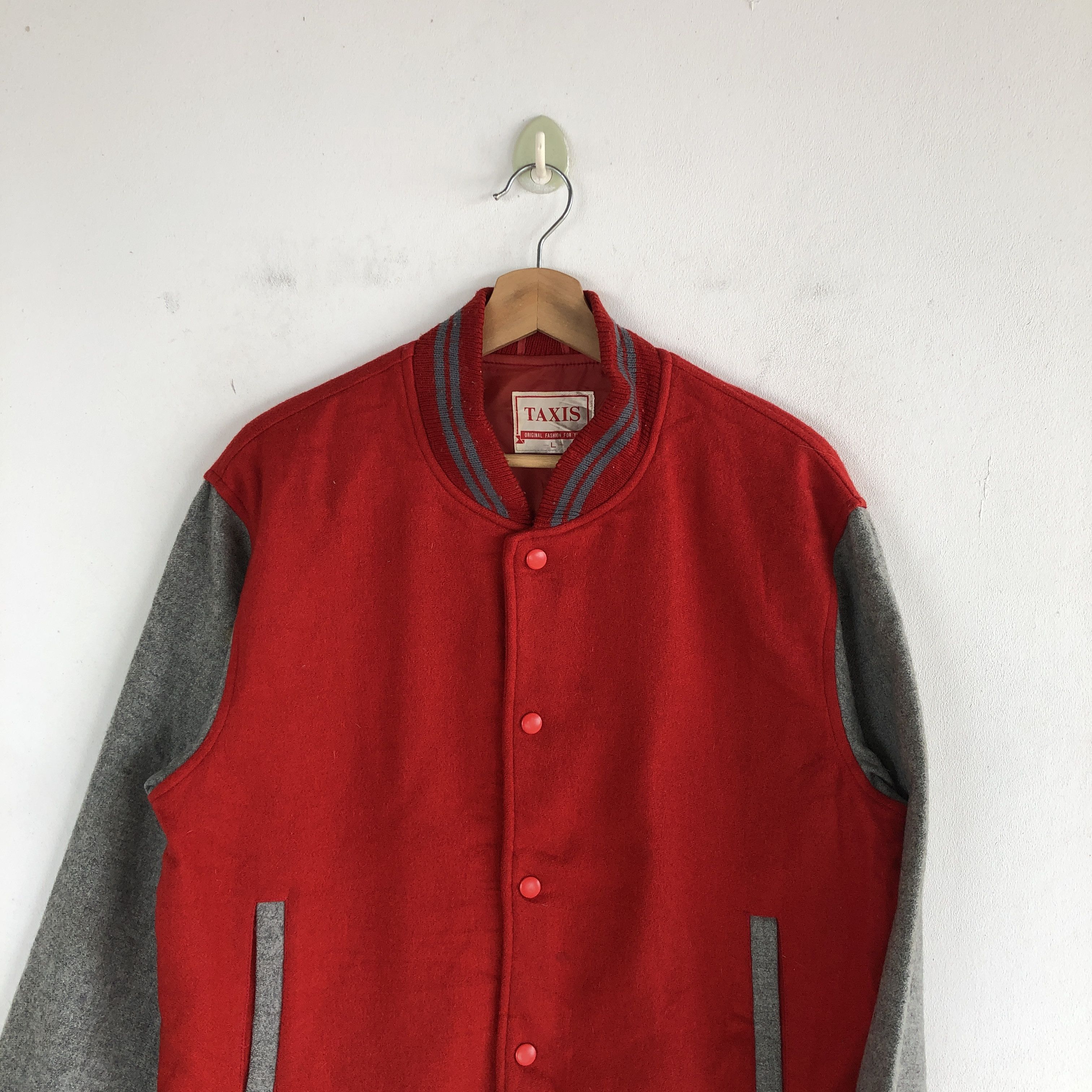 Japanese Brand × Vintage Vintage Taxis Japanese Varsity Jacket Wool Jacket BS54529 Size US L / EU 52-54 / 3 - 3 Thumbnail