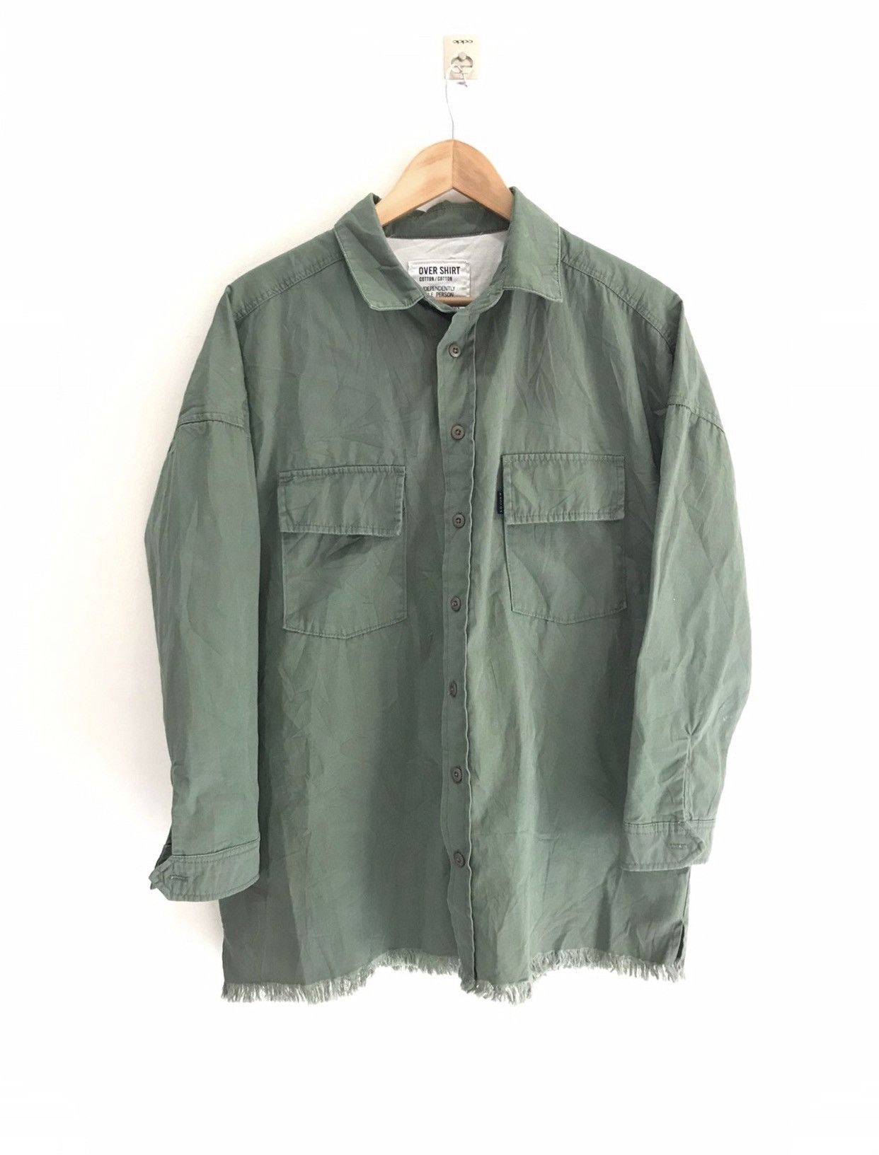 Japanese Brand JapaneseBrand Distressed Oversize Shirt Rasvoa Military Size US L / EU 52-54 / 3 - 1 Thumbnail