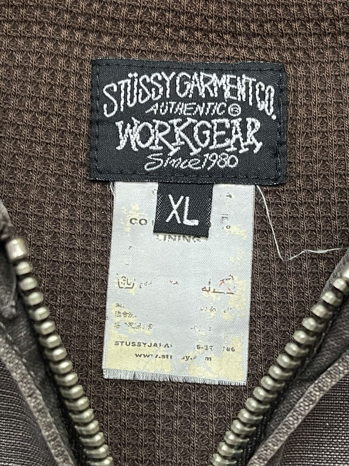 Stussy Vtg 90s Stussy Workgear Hooded Jacket Size US XL / EU 56 / 4 - 6 Thumbnail