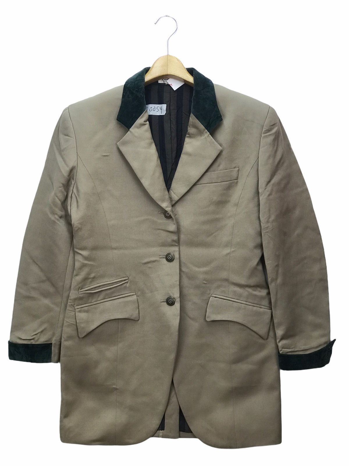 image of Kansai Yamamoto x Vintage Kansai O2 Design Blazer Jacket in Grey, Men's (Size Medium)