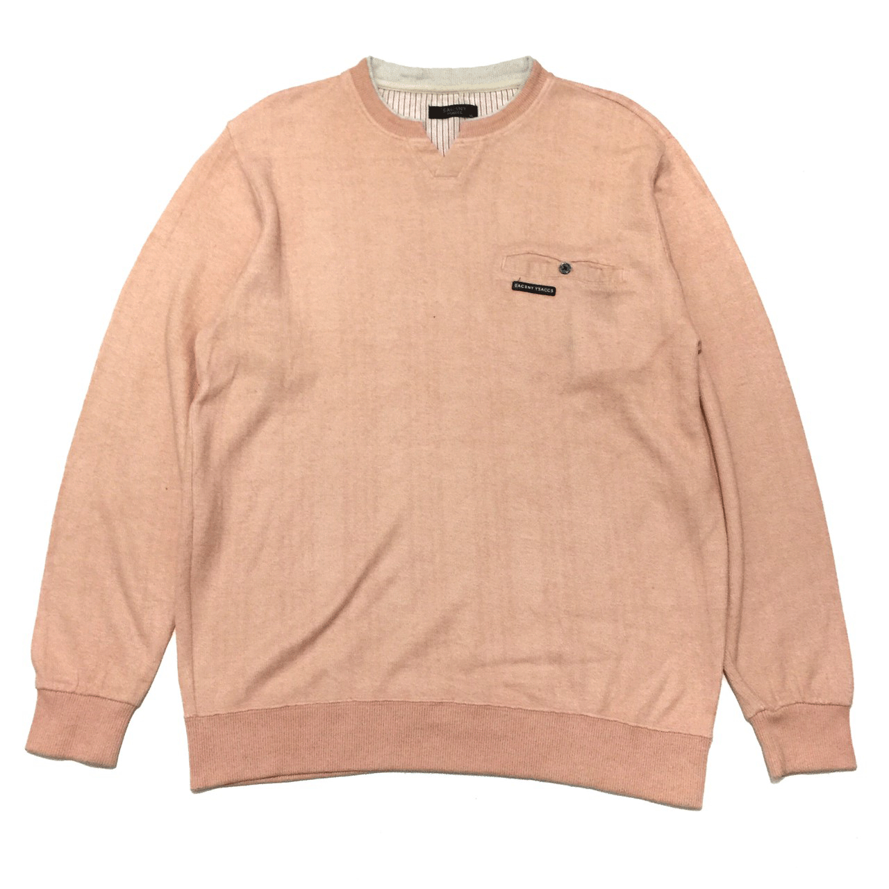 image of Sacsny Y'saccs By Yohji Yamamoto Sweatshirt With Pocket in Salmon, Men's (Size Large)
