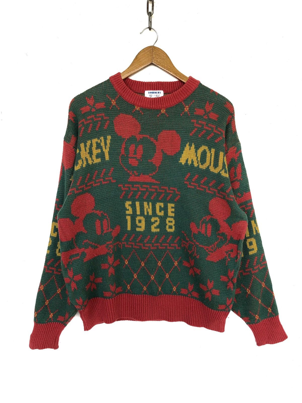 Disney Vtg 90s Mickey Mouse OVP Wool Blend Knitwear Size US M / EU 48-50 / 2 - 2 Thumbnail