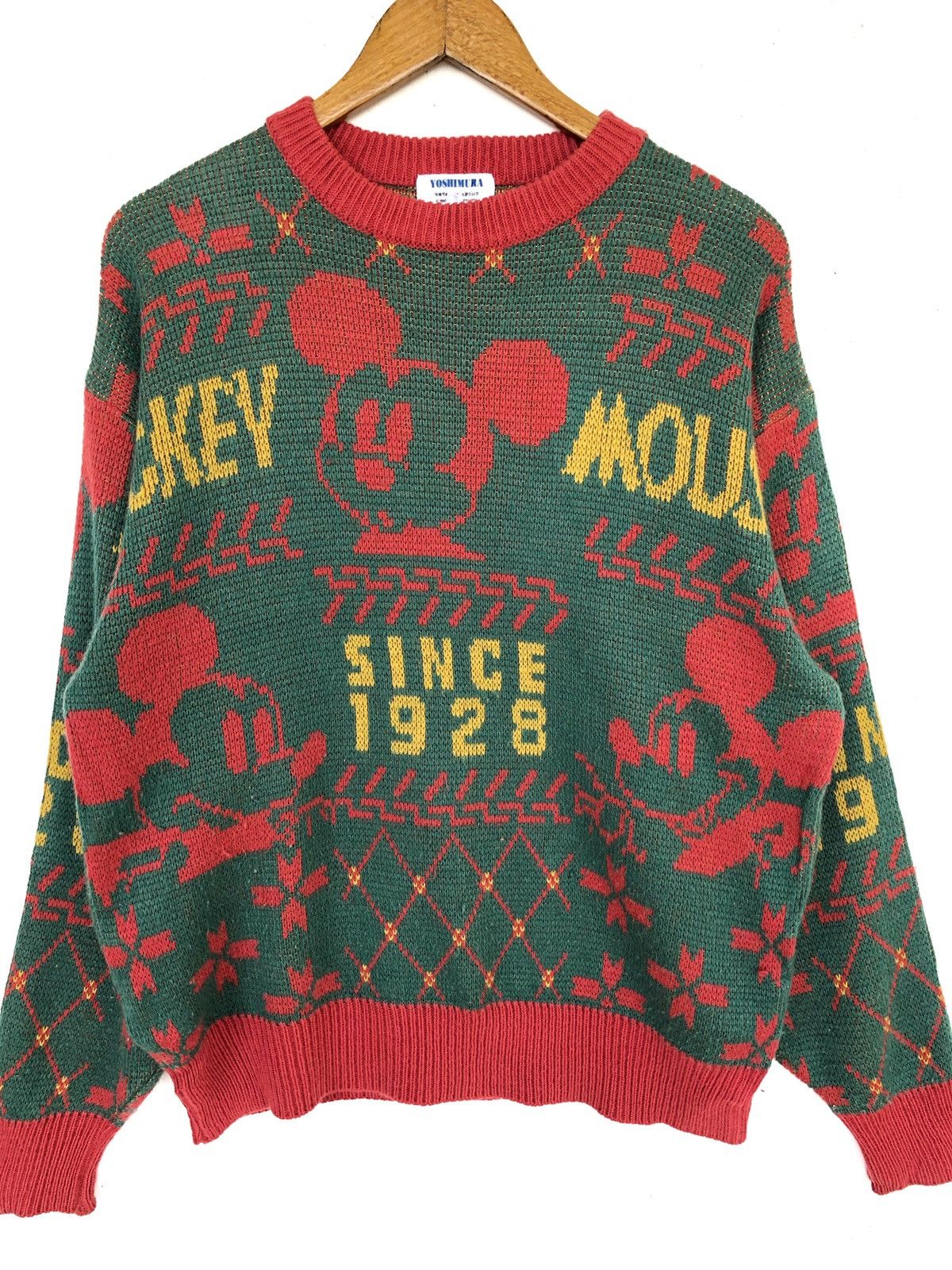 Disney Vtg 90s Mickey Mouse OVP Wool Blend Knitwear Size US M / EU 48-50 / 2 - 1 Thumbnail