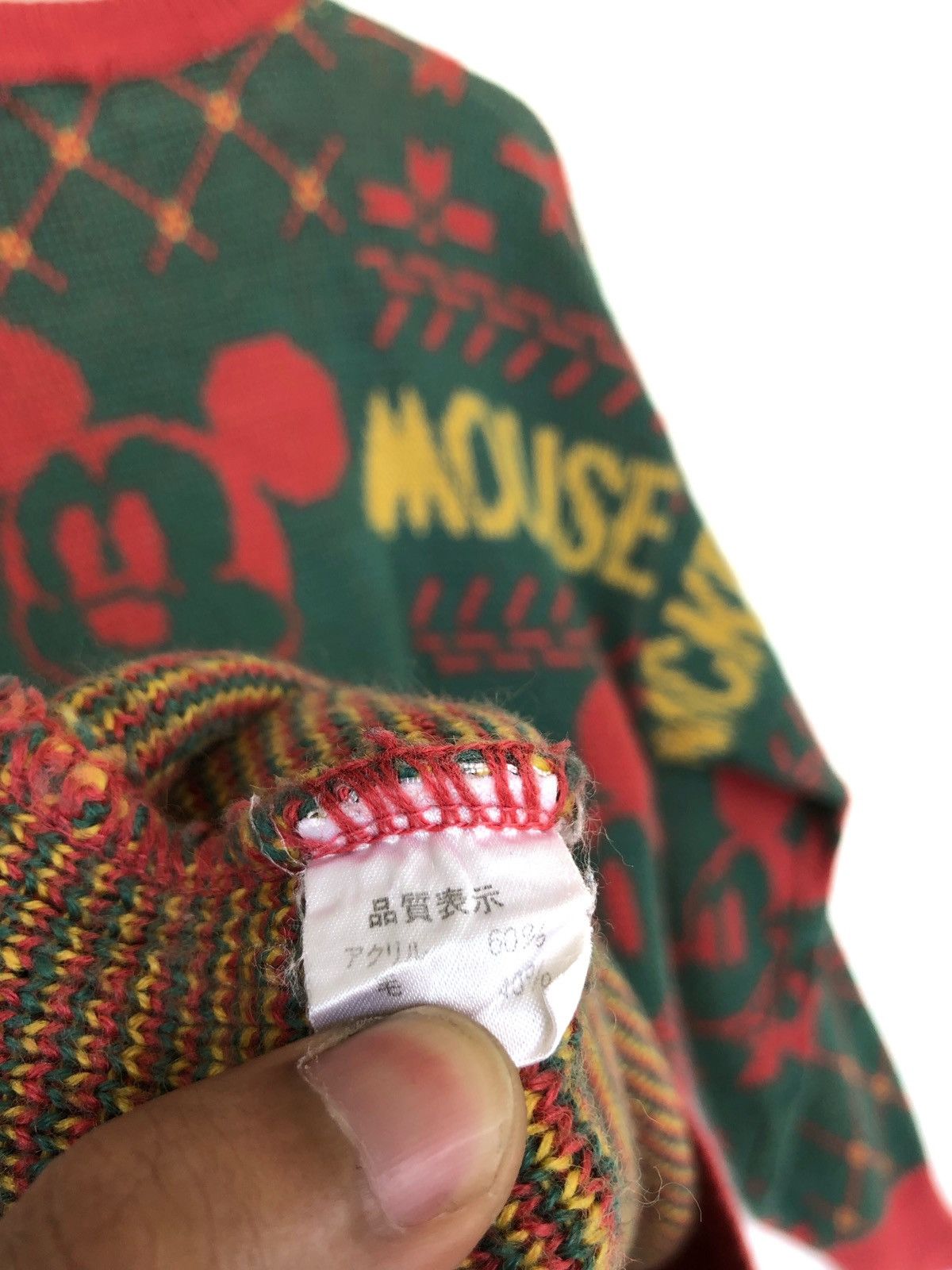 Disney Vtg 90s Mickey Mouse OVP Wool Blend Knitwear Size US M / EU 48-50 / 2 - 6 Thumbnail