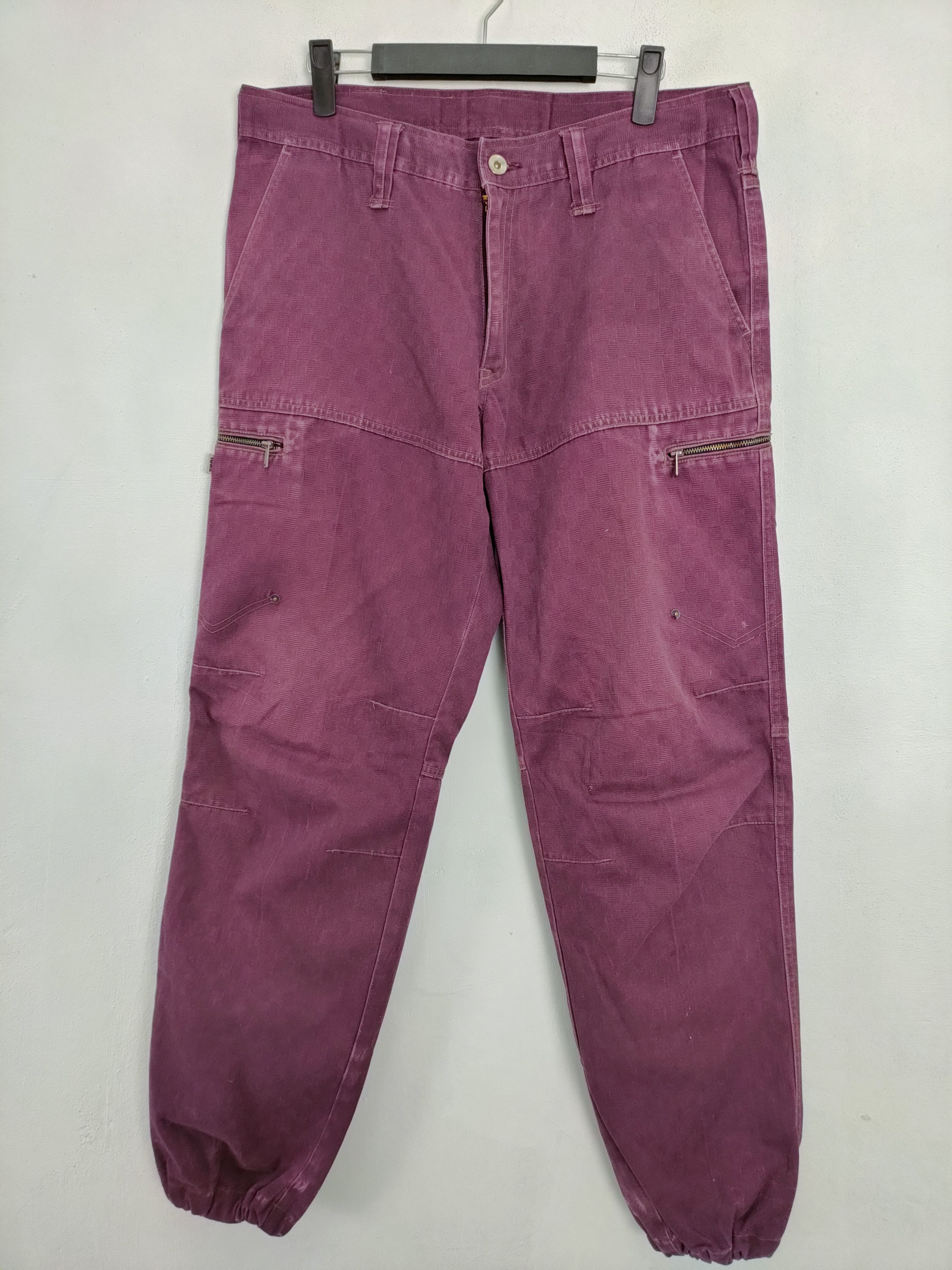 image of Free Style Vintage Tora Faded Cargo Pants in Maroon, Men's (Size 34)