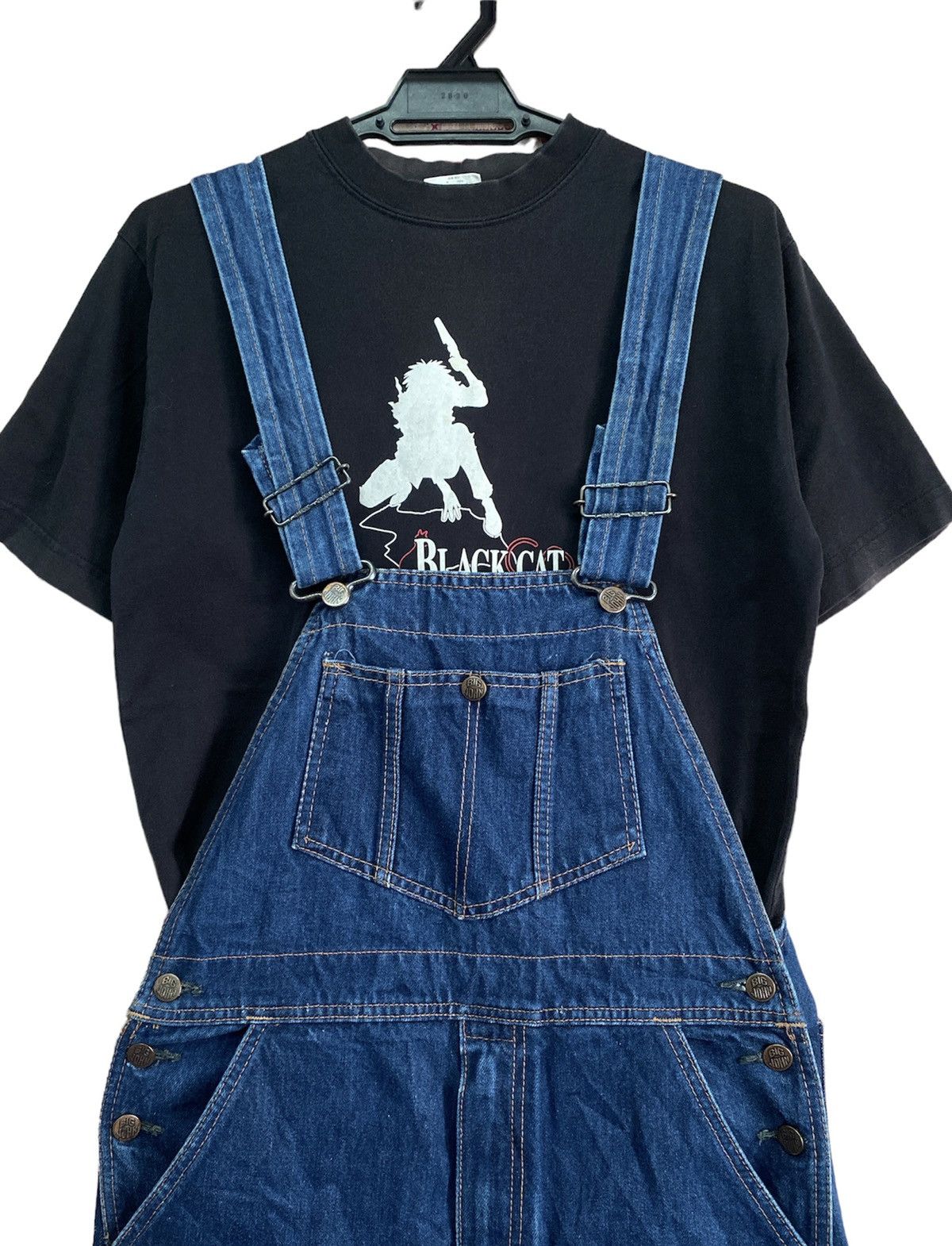 Big John × Vintage Vintage Big John Work N Sport Denim Overall Size US 32 / EU 48 - 2 Thumbnail
