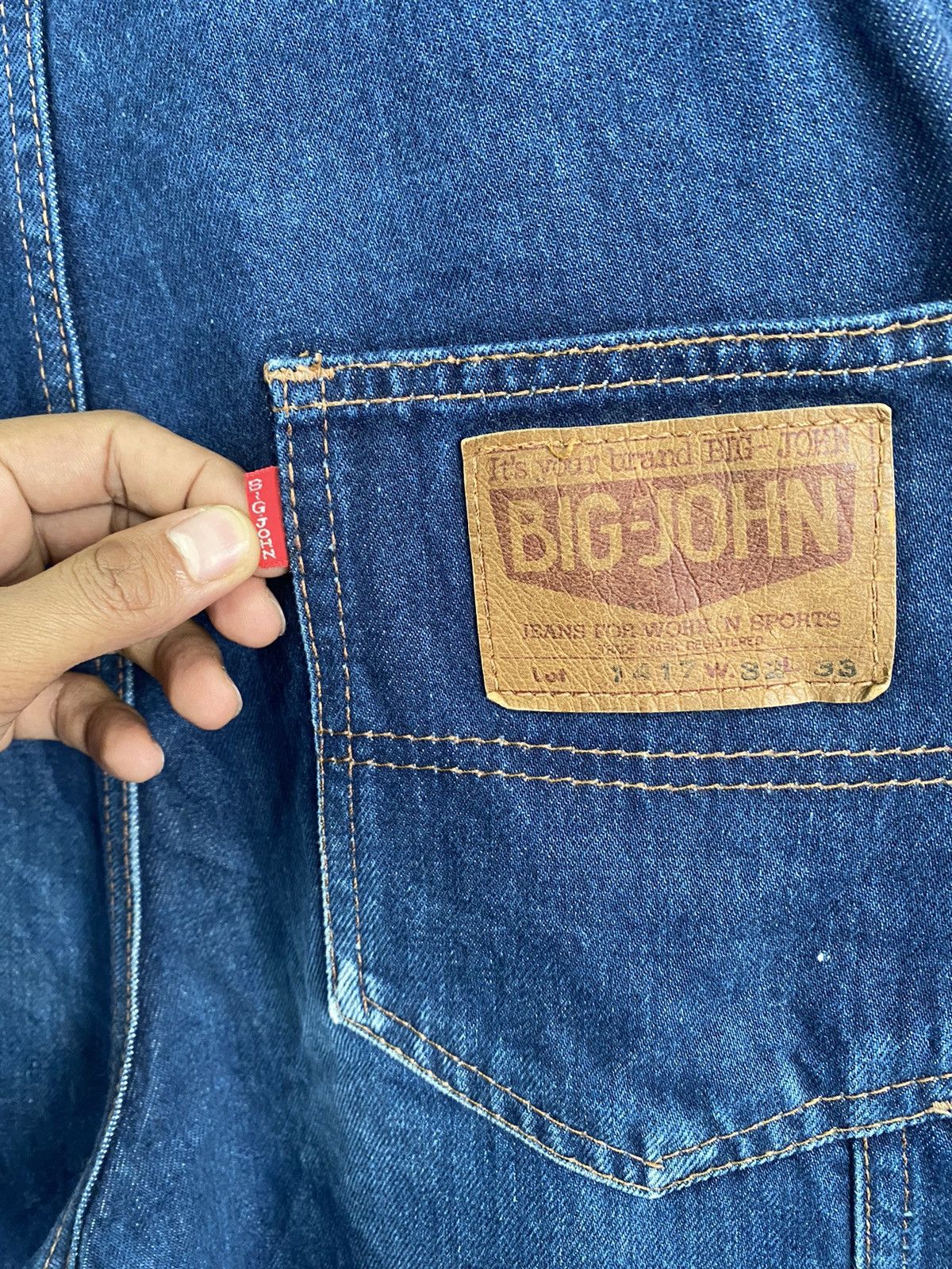 Big John × Vintage Vintage Big John Work N Sport Denim Overall Size US 32 / EU 48 - 9 Thumbnail