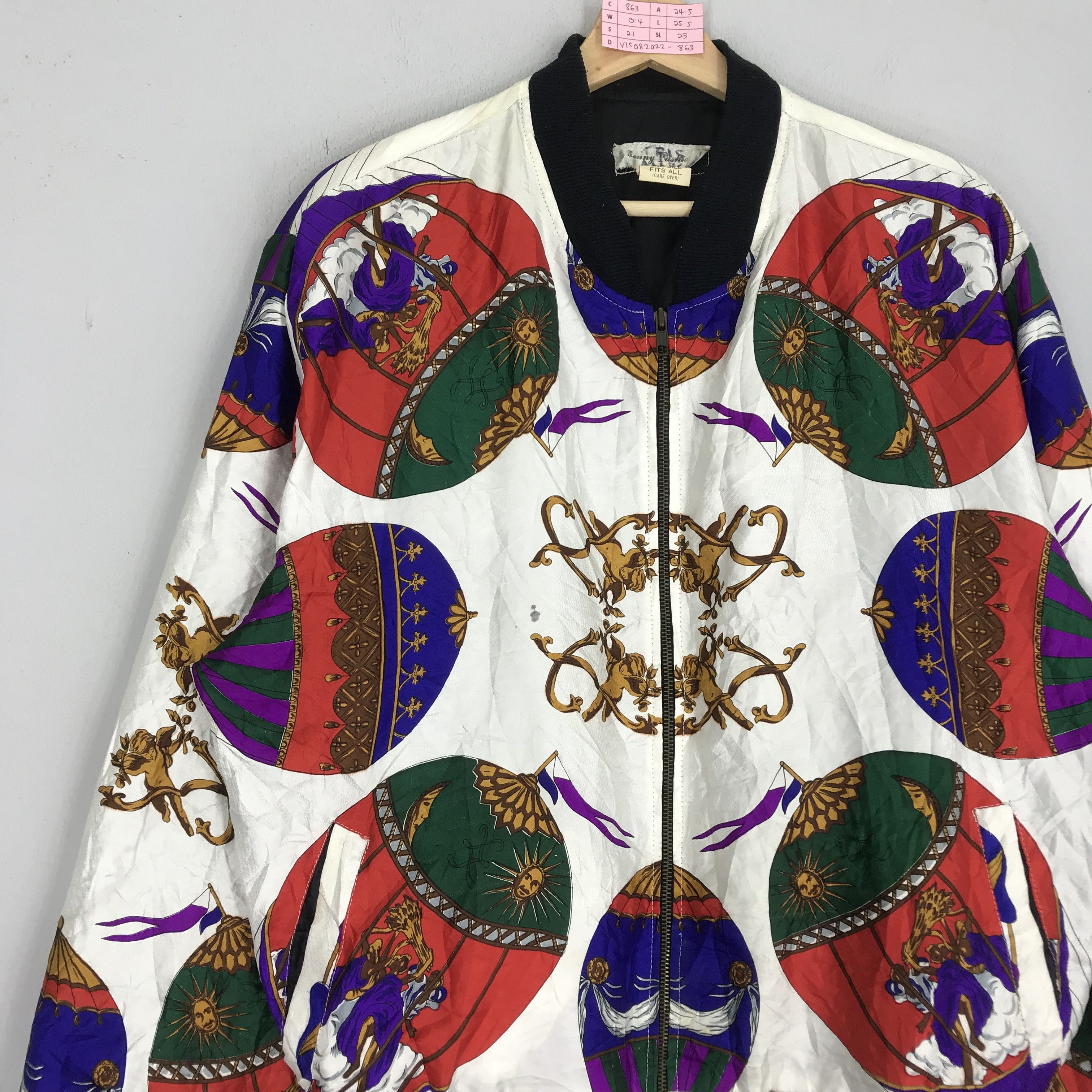 Vintage Vintage Baroque Silk Zipper Jacket Inspired Luxury Jacket Size US L / EU 52-54 / 3 - 5 Thumbnail