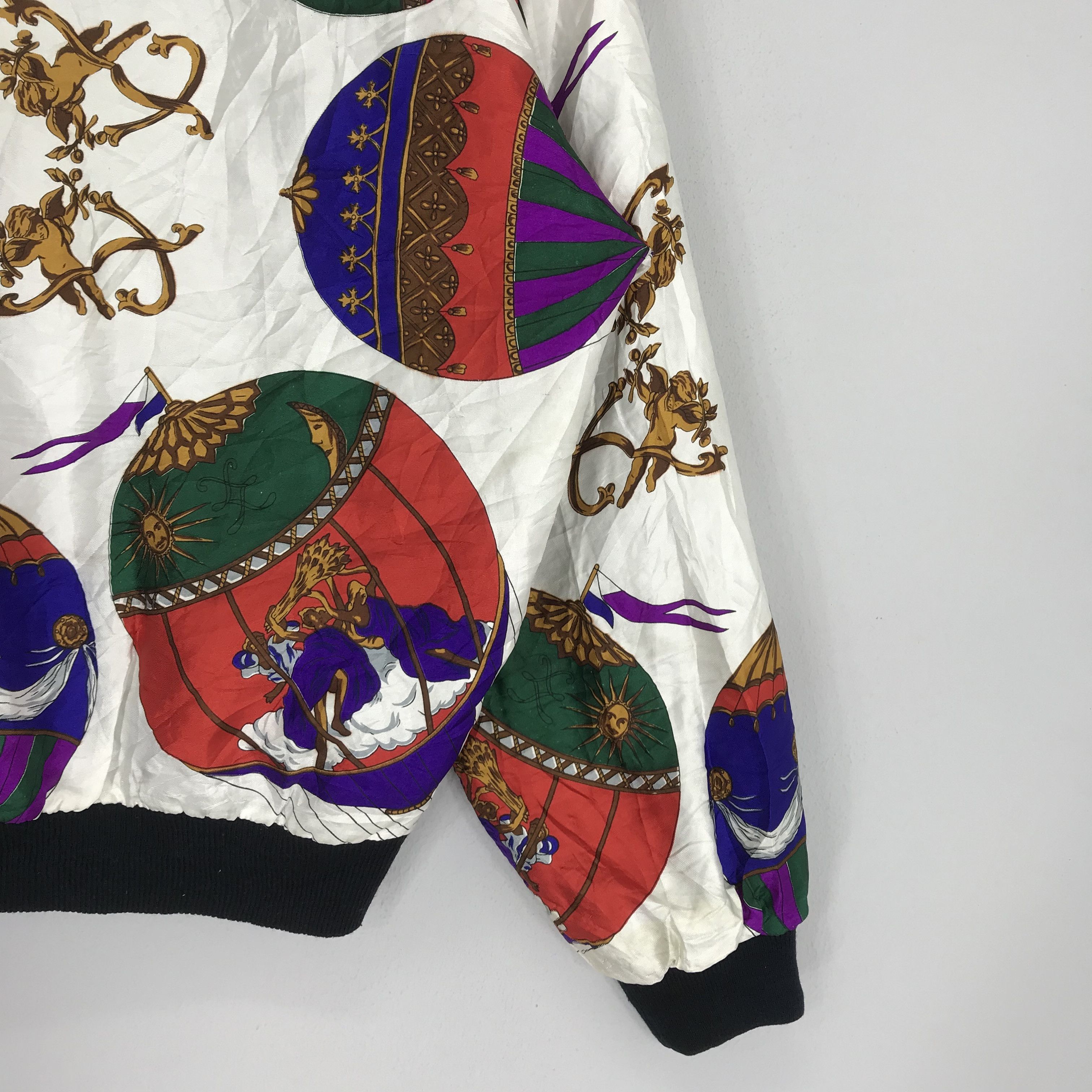 Vintage Vintage Baroque Silk Zipper Jacket Inspired Luxury Jacket Size US L / EU 52-54 / 3 - 10 Thumbnail