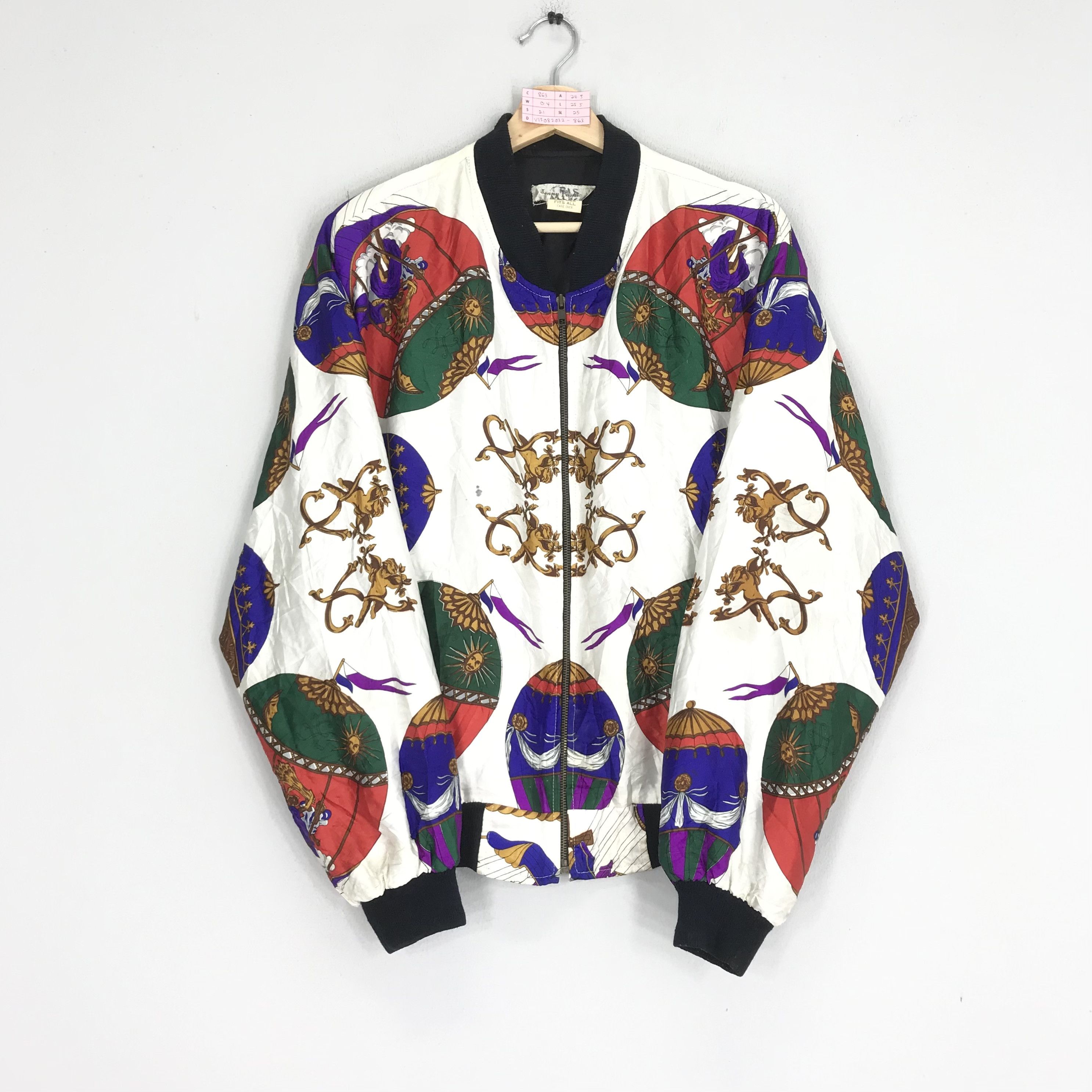Vintage Vintage Baroque Silk Zipper Jacket Inspired Luxury Jacket Size US L / EU 52-54 / 3 - 2 Thumbnail