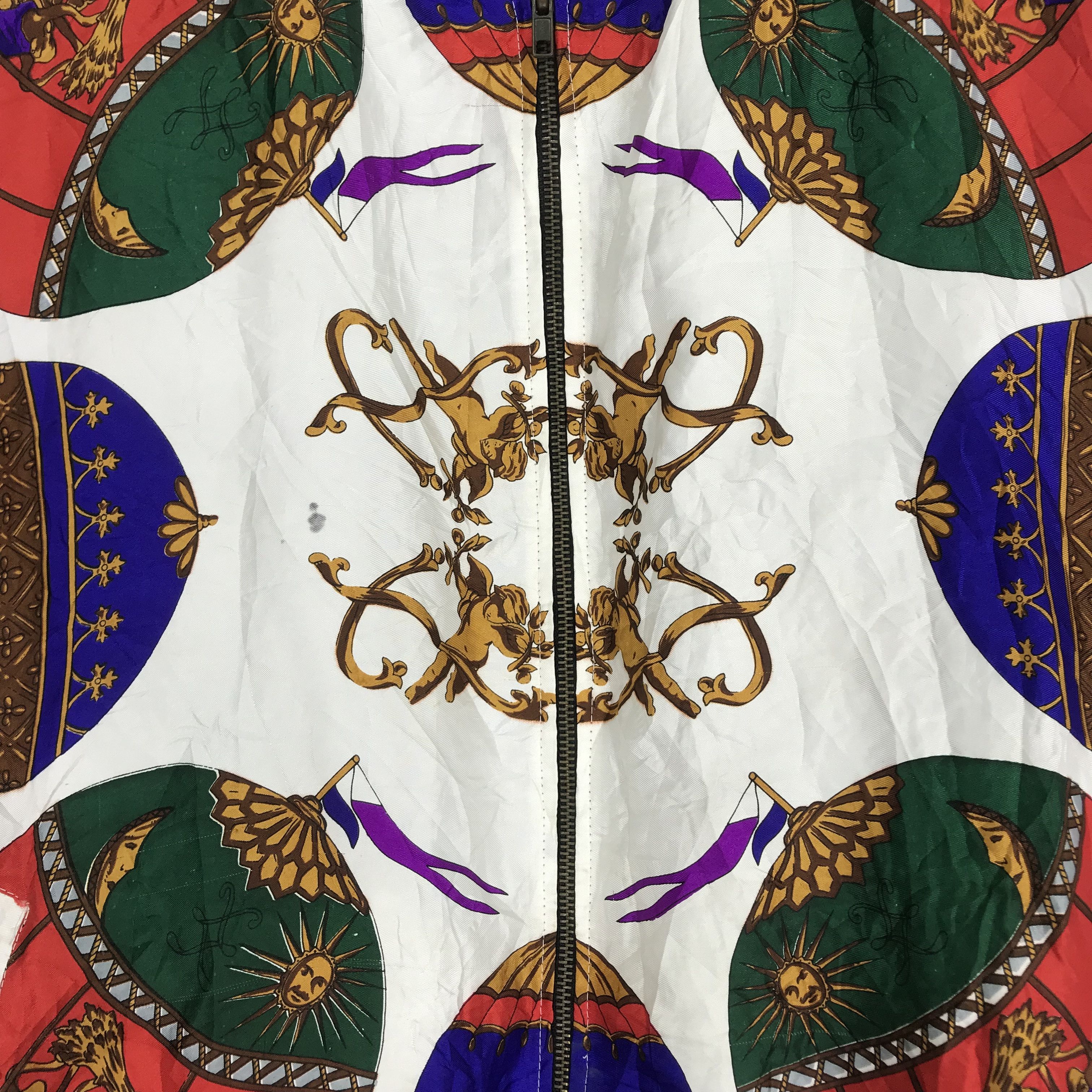 Vintage Vintage Baroque Silk Zipper Jacket Inspired Luxury Jacket Size US L / EU 52-54 / 3 - 6 Thumbnail