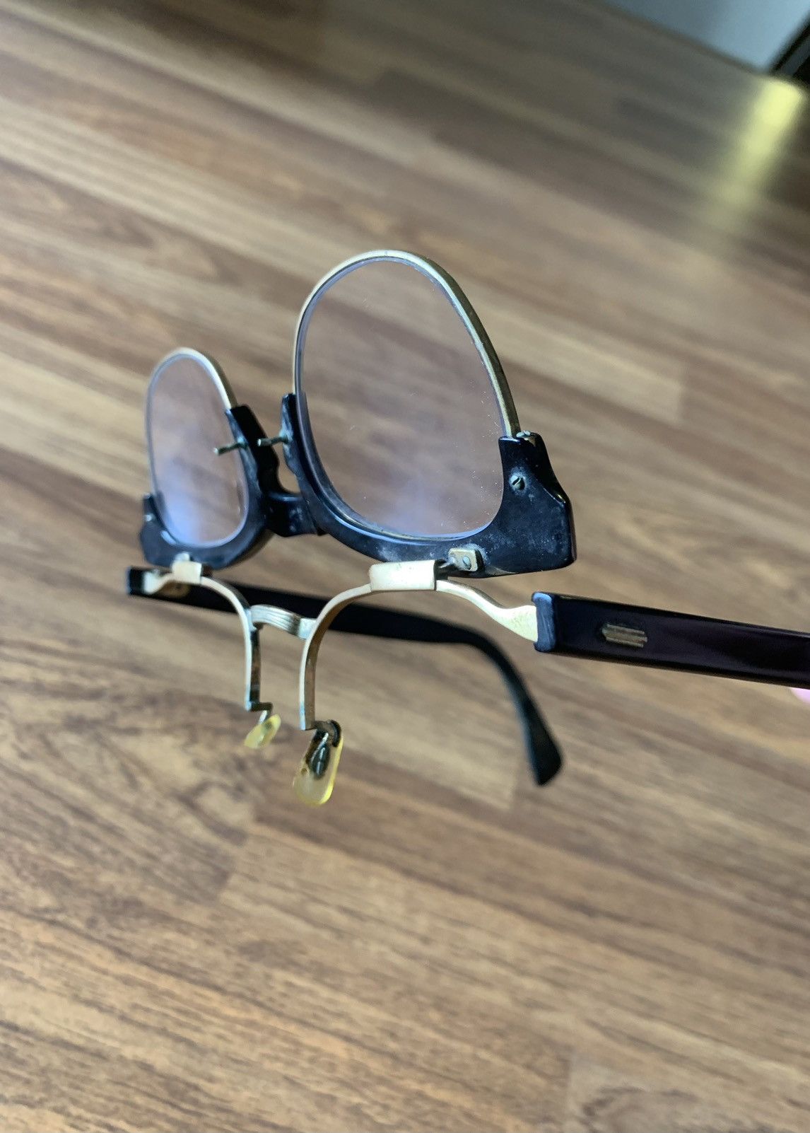 Vintage VINTAGE CLUBMASTER SHAPED 18k GF SUNGLASSES 1960s Size ONE SIZE - 1 Thumbnail