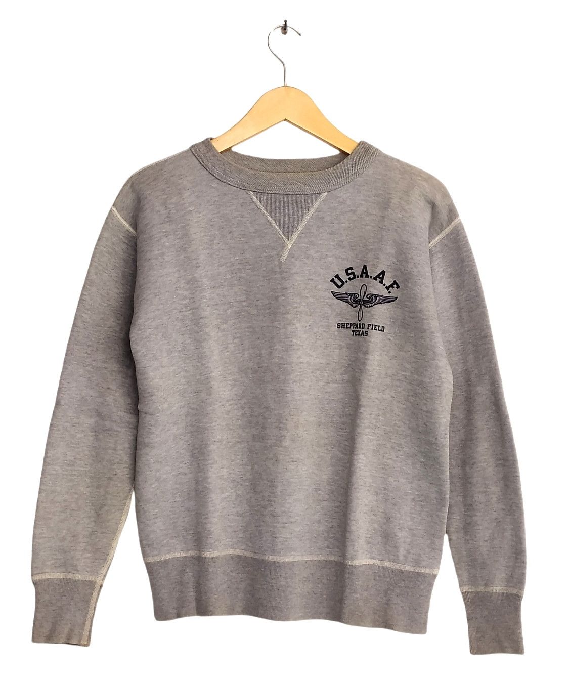 image of Buzz Ricksons x The Real Mccoys Vintage The Real Mccoys Usa Af Sweatshirt in Grey (Size Small)