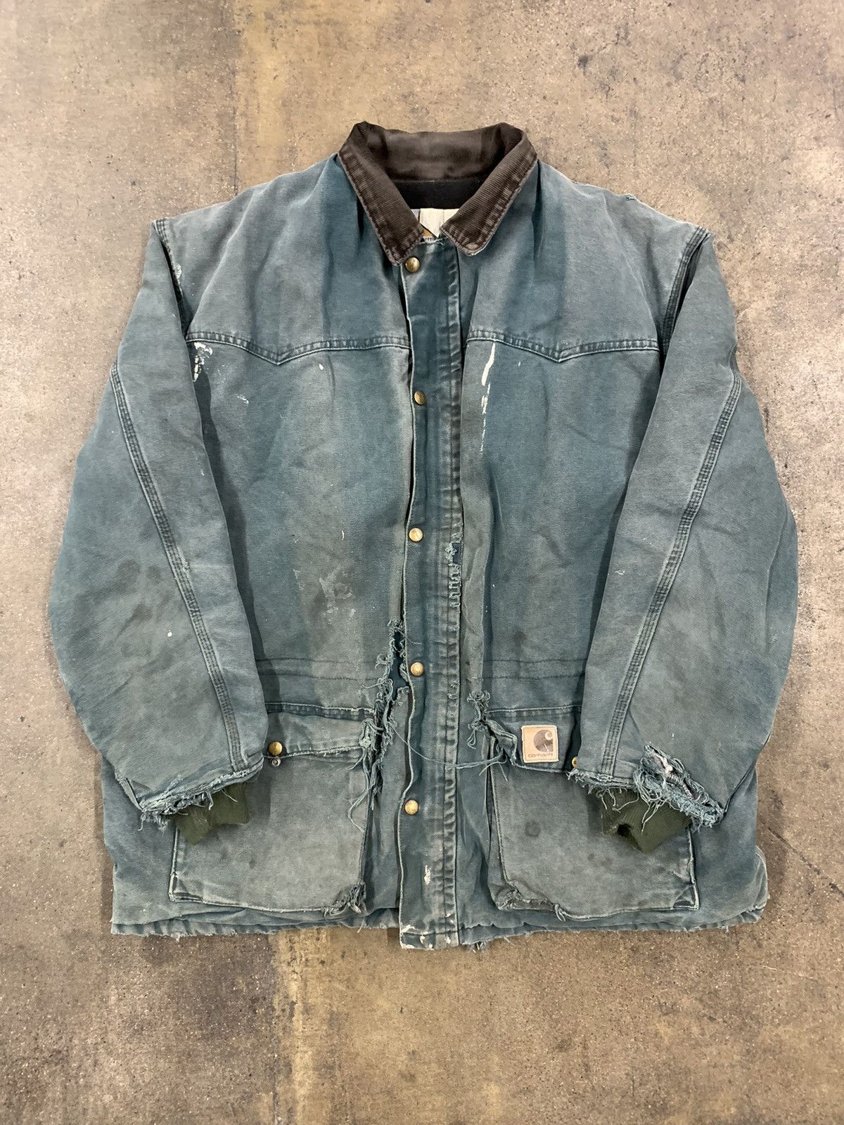 Vintage Carhartt Teal Overdye Active Jacket