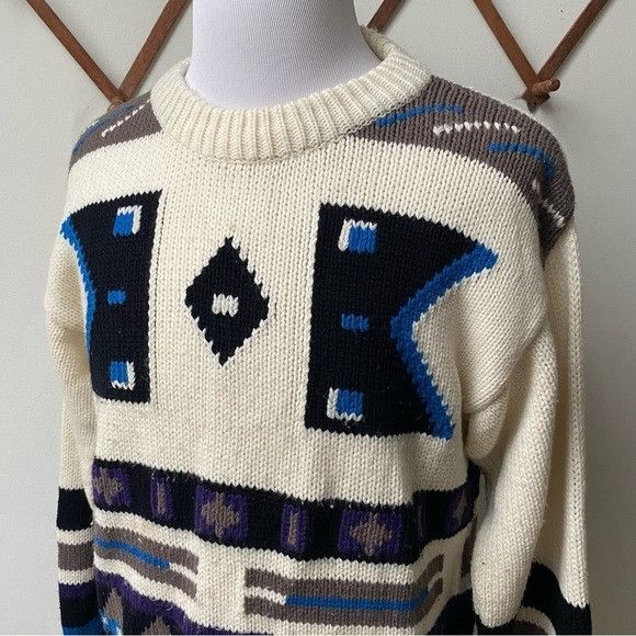 Vintage Vintage 1980s Nordic Sweater Size US L / EU 52-54 / 3 - 5 Thumbnail