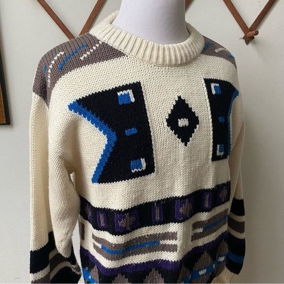 Vintage Vintage 1980s Nordic Sweater Size US L / EU 52-54 / 3 - 9 Thumbnail
