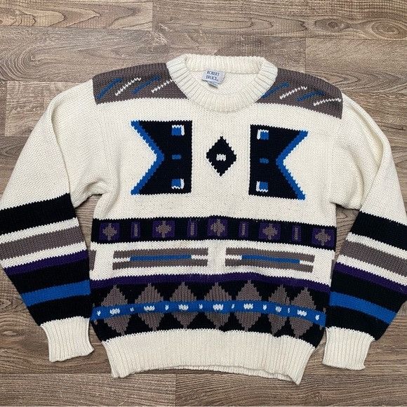 Vintage Vintage 1980s Nordic Sweater Size US L / EU 52-54 / 3 - 12 Thumbnail