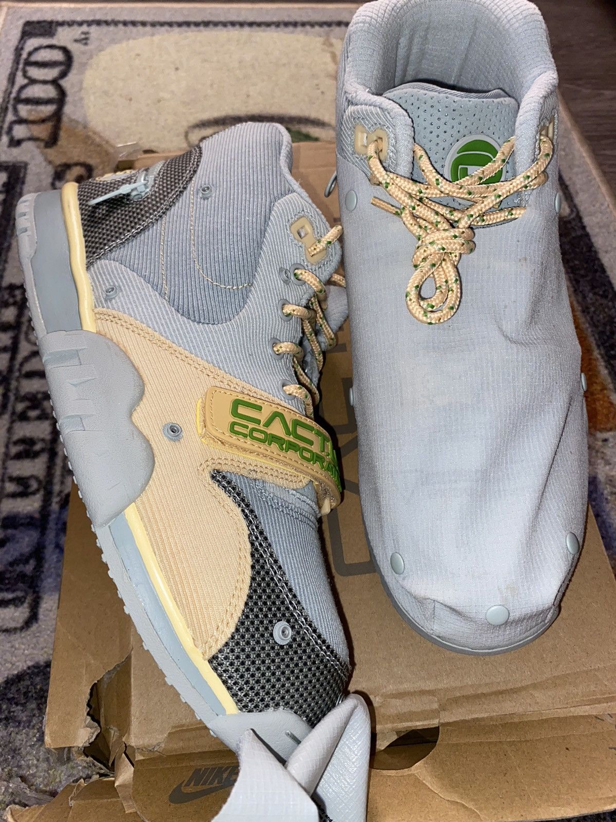 Nike × Travis Scott Nike Air Trainer 1 SP Travis Scott Grey Haze Size US 7 / EU 40 - 1 Thumbnail