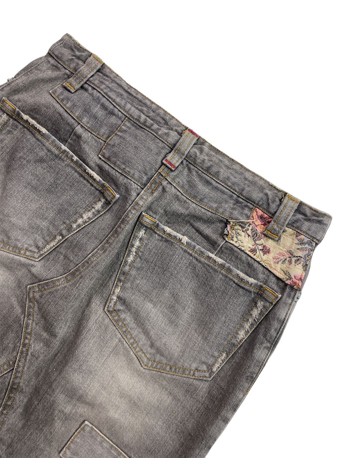 Issey Miyake Floral Tapestry Patchwork Miyake S. Kuwahara Skirt Jeans Size 28" / US 6 / IT 42 - 6 Thumbnail