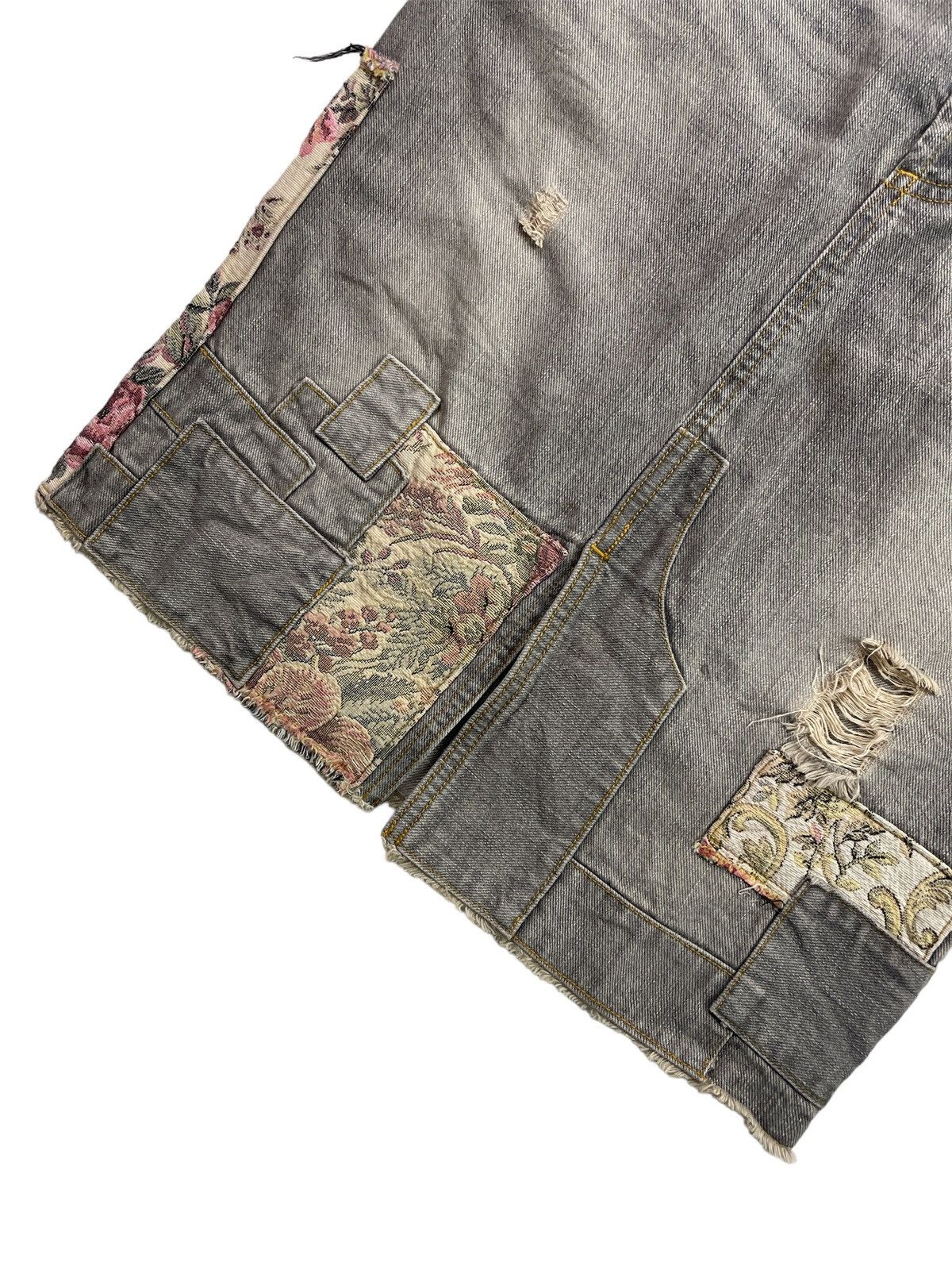 Issey Miyake Floral Tapestry Patchwork Miyake S. Kuwahara Skirt Jeans Size 28" / US 6 / IT 42 - 4 Thumbnail