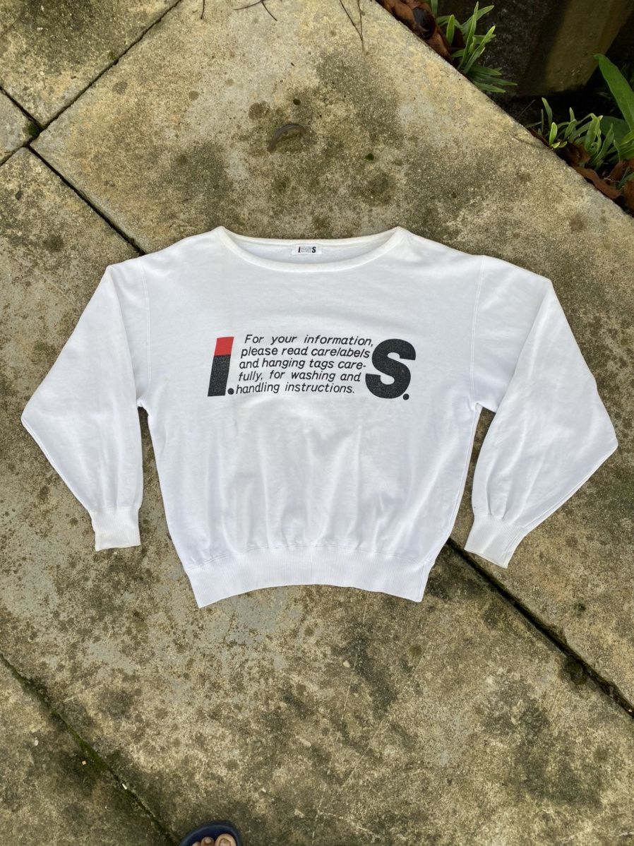 Issey Miyake Vintage 80’s Issey Miyake Big Logo Crewneck Sweater Size US M / EU 48-50 / 2 - 1 Thumbnail
