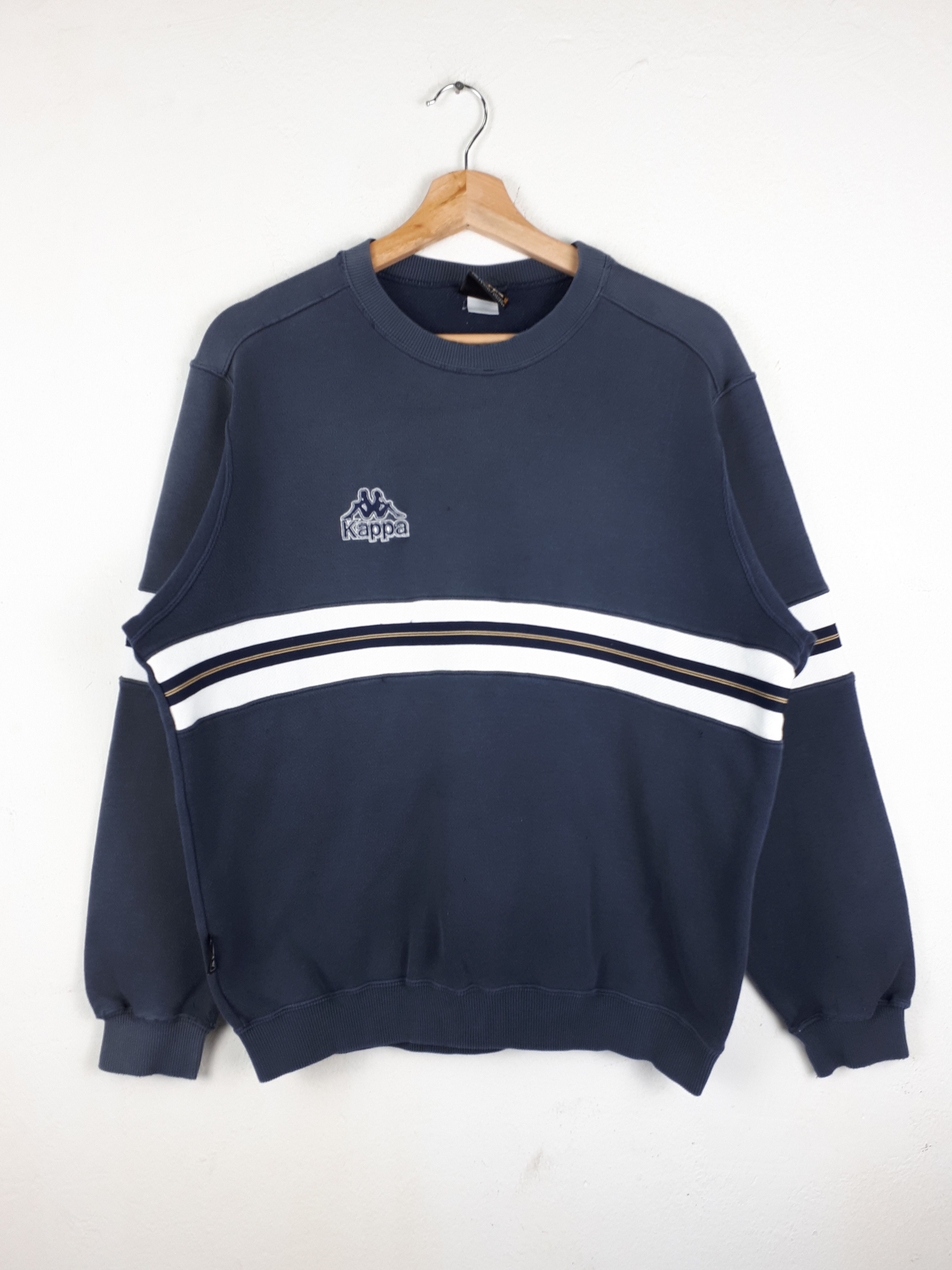 Kappa × Vintage Sun Faded Kappa Mini Logo Striped Sweatshirt Size US S / EU 44-46 / 1 - 1 Thumbnail