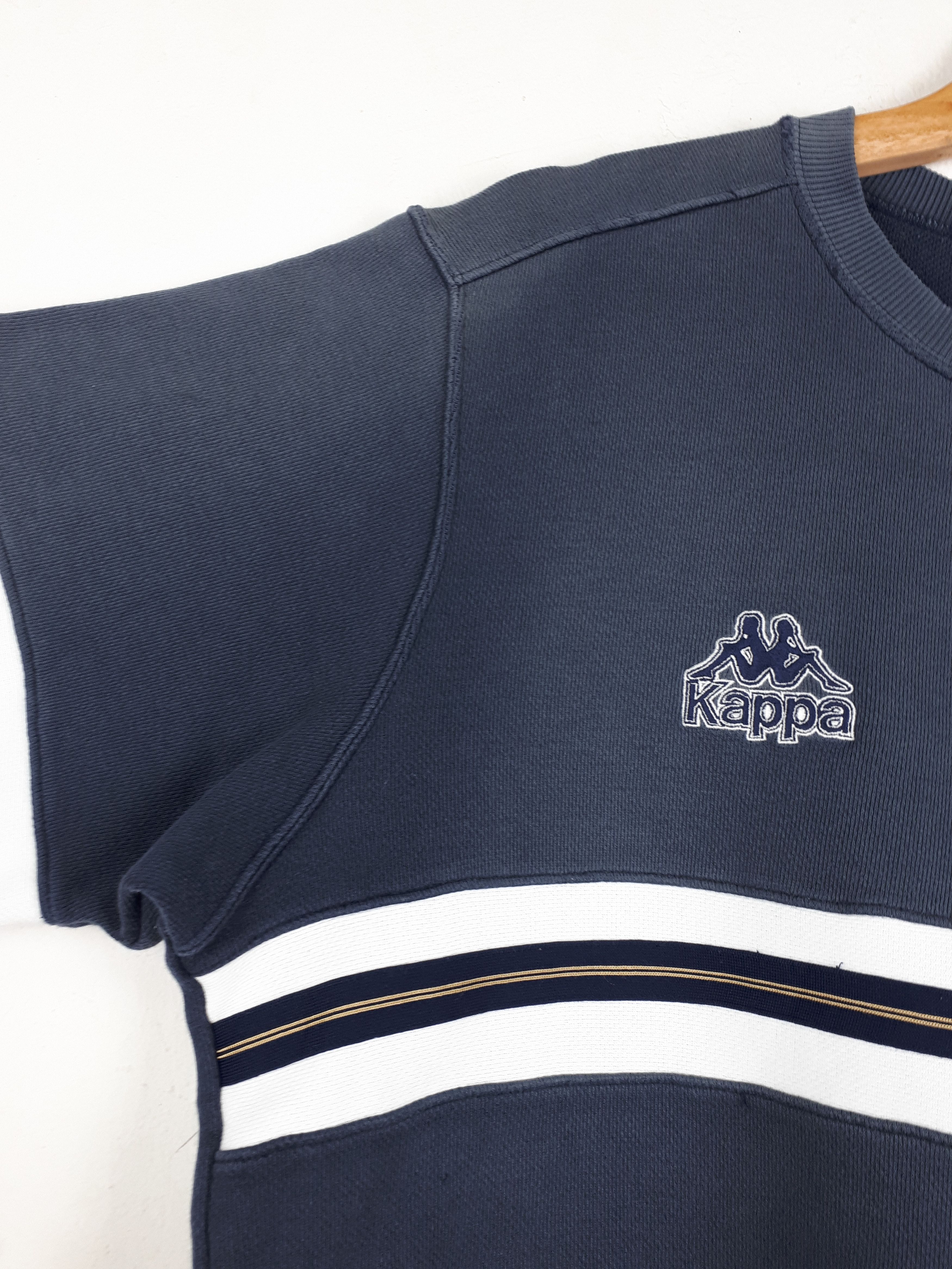 Kappa × Vintage Sun Faded Kappa Mini Logo Striped Sweatshirt Size US S / EU 44-46 / 1 - 2 Thumbnail