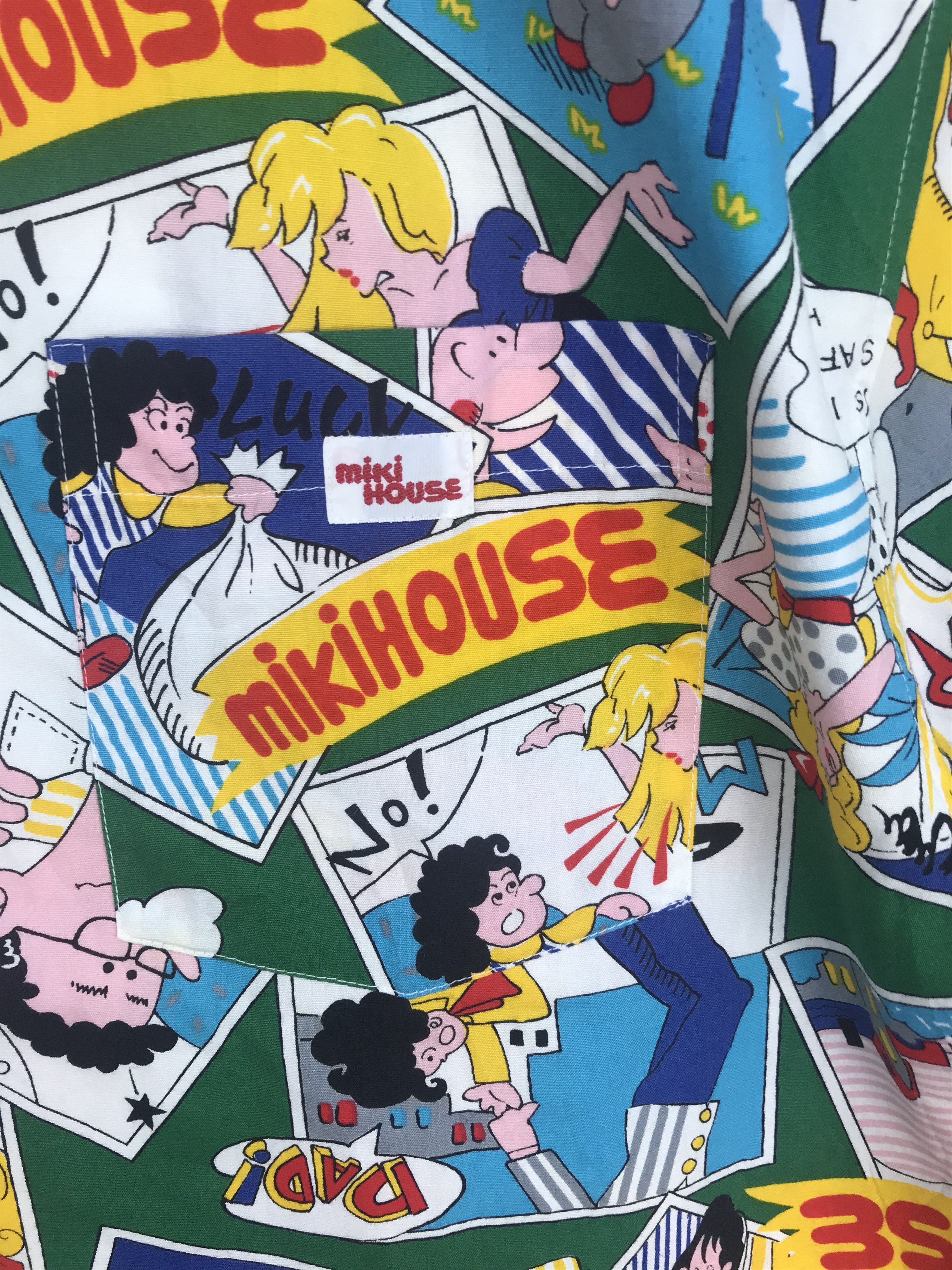 Vintage Vintage 80s MIKI HOUSE All Over Print Cropped Shirt Size US M / EU 48-50 / 2 - 7 Thumbnail