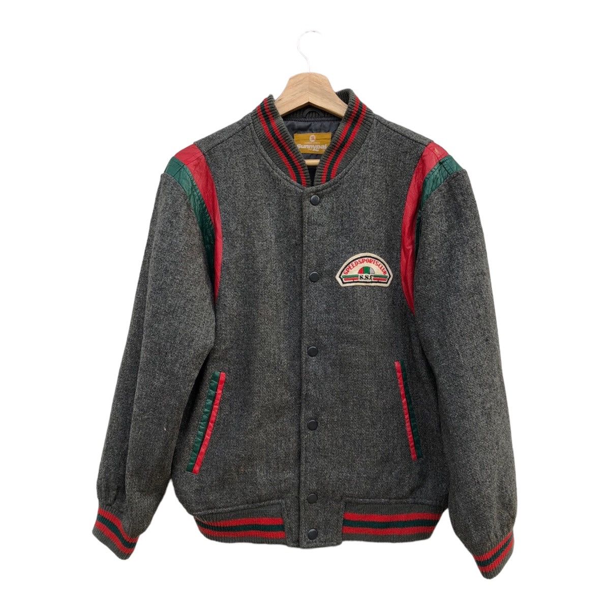 image of Sunny Sports x Varsity Jacket Aw23Sunny Sport Varsity Jacket in Black, Men's (Size Medium)