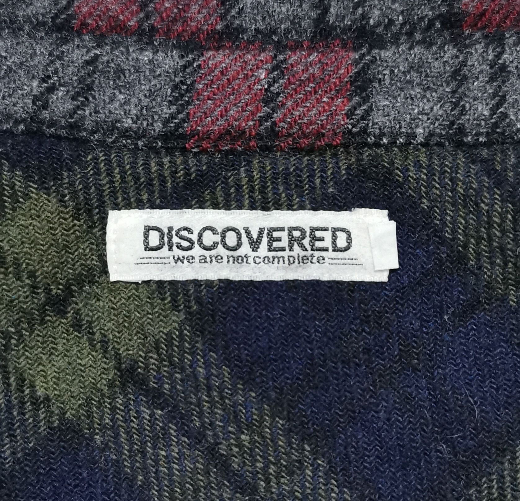 DISCOVERED Discovered Big Logo Wool Flannel Shirt Size US S / EU 44-46 / 1 - 7 Thumbnail