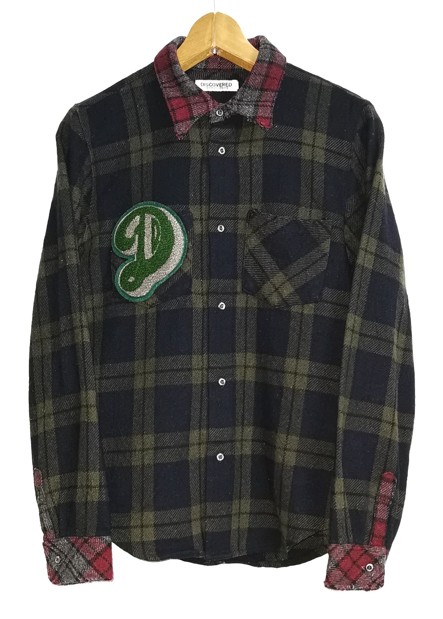 DISCOVERED Discovered Big Logo Wool Flannel Shirt Size US S / EU 44-46 / 1 - 2 Thumbnail
