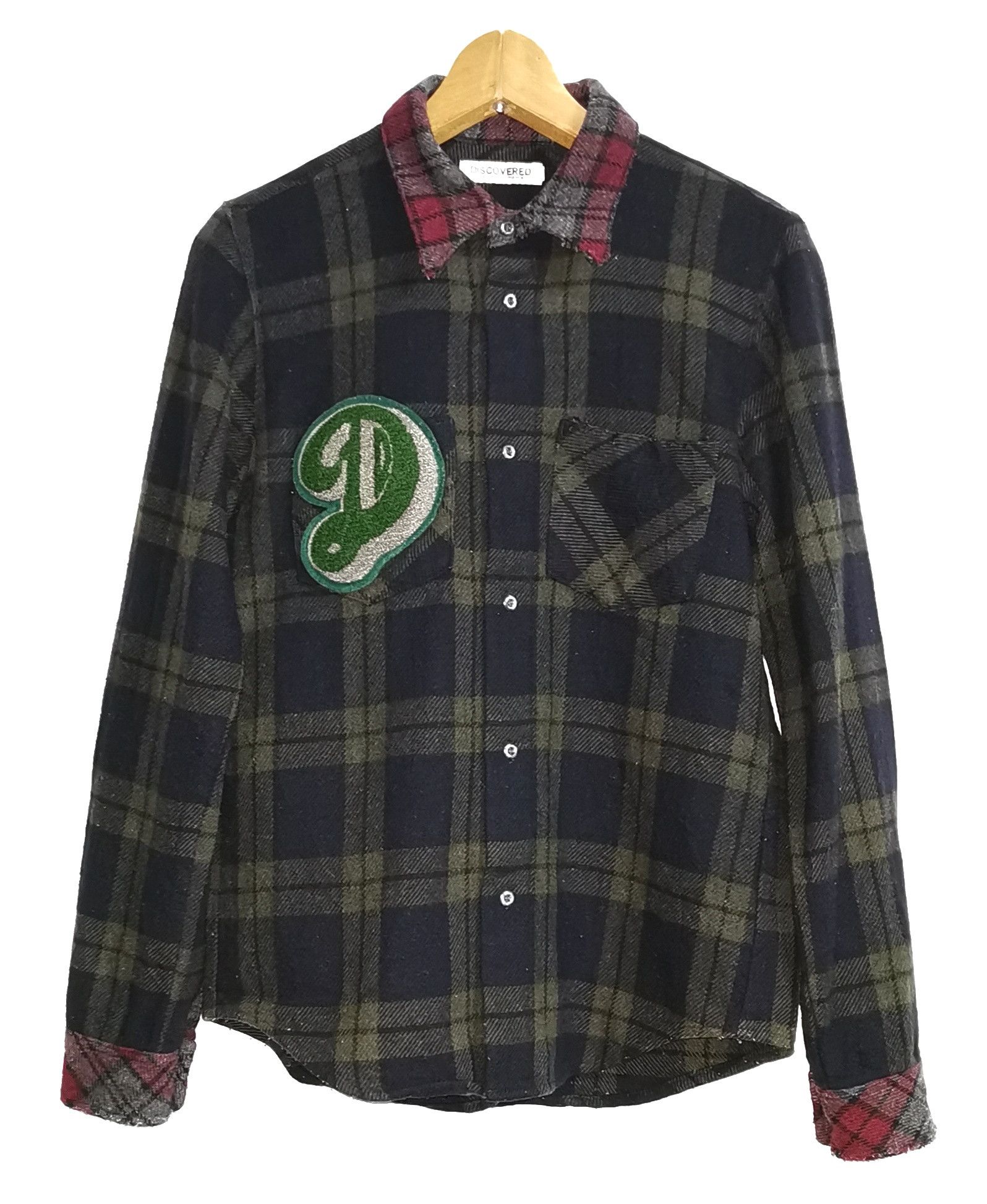 DISCOVERED Discovered Big Logo Wool Flannel Shirt Size US S / EU 44-46 / 1 - 1 Thumbnail