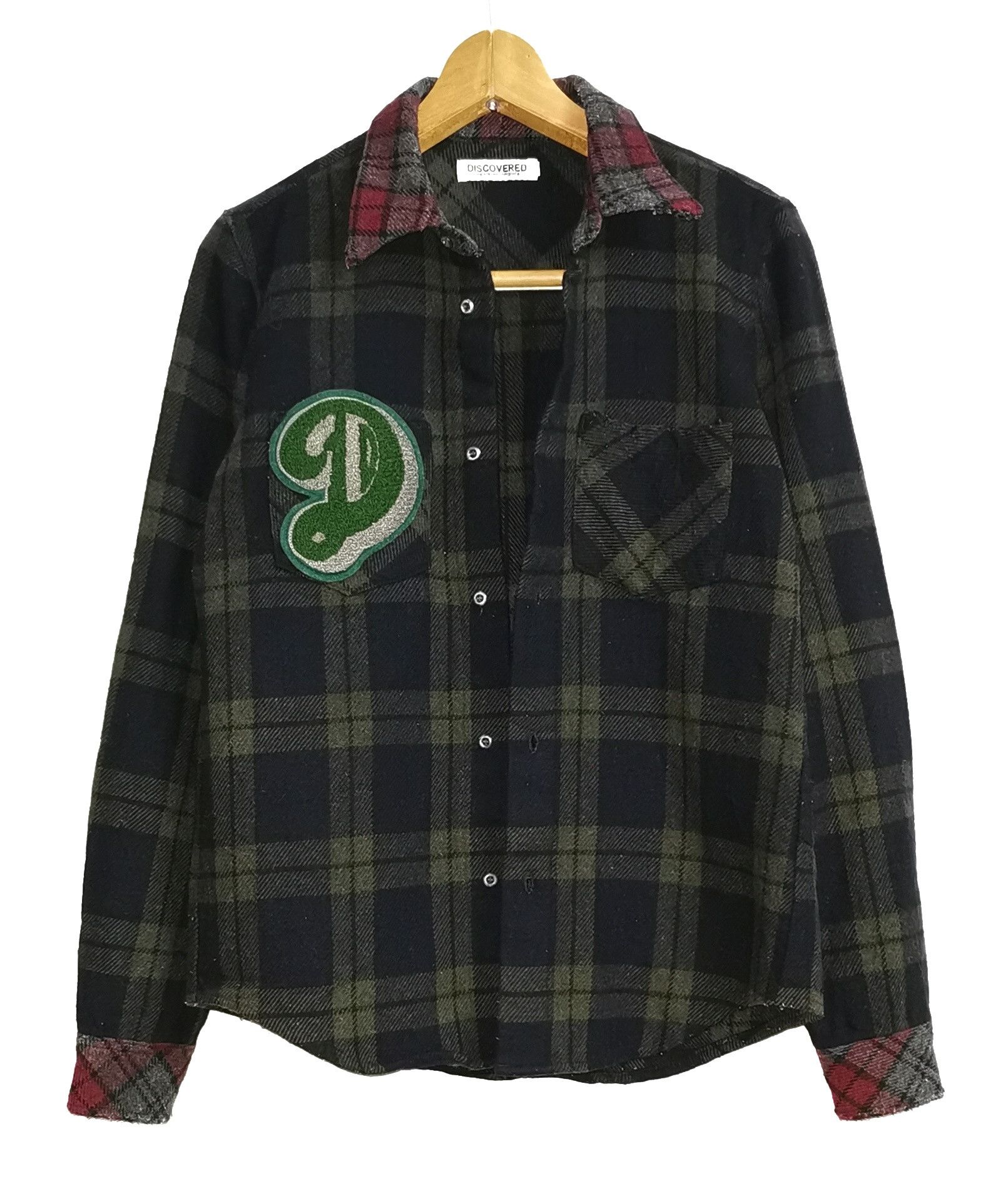 DISCOVERED Discovered Big Logo Wool Flannel Shirt Size US S / EU 44-46 / 1 - 4 Thumbnail