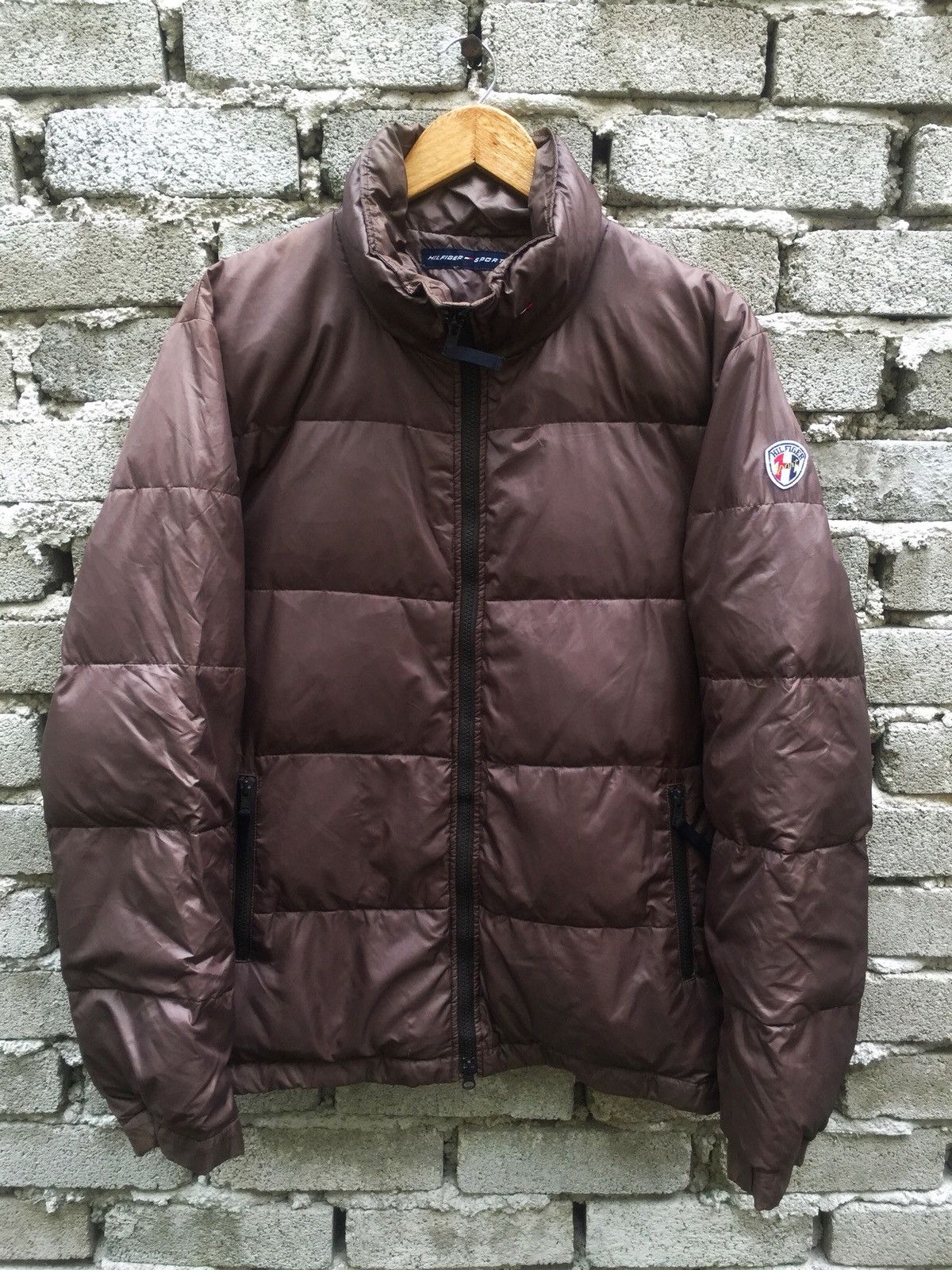 Tommy Hilfiger 90s Tommy Hilfiger Logo Goose Down Bomber Jacket Size US M / EU 48-50 / 2 - 2 Thumbnail